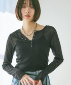 【ページボーイ/PAGEBOY】のフローズンネップヘンリープルオーバー 人気、トレンドファッション・服の通販 founy(ファニー) ファッション Fashion レディースファッション Fashion for Women トップス・カットソー Cut & Sew Tops カジュアルプルオーバー・ニットトップス Pullovers & Knit Tops / Casual Pullovers インナー Innerwear シアー Sheer, See-Through ドット Polka Dot, Dot Pattern thumbnail ブラック09|ID: prp329100004875952 ipo3291000000036368531