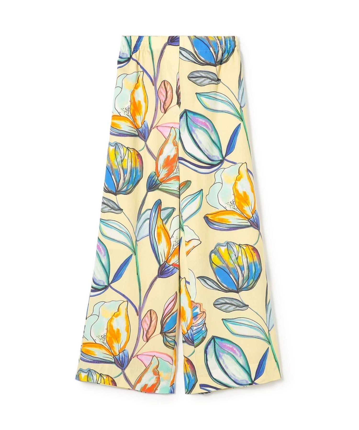 【トゥモローランド/TOMORROWLAND】のボタニコプリント セミワイドパンツ インテリア・キッズ・メンズ・レディースファッション・服の通販 founy(ファニー) 　ファッション　Fashion　レディースファッション　Fashion for Women　パンツ　Pants & Trousers　おすすめ　Recommended / Our Picks　ギャザー　Gathered, Ruffled　サンダル　Sandals, Summer Shoes　シューズ　Shoes, Footwear　フラット　Flat, Flat Shoes　フロント　Front, Front Design　ボタニカル　Botanical, Floral Pattern　リネン　Linen, Linen Fabric　リラックス　Relax, Relaxed Fit　42 ライトベージュ系|ID: prp329100004875982 ipo3291000000036368730