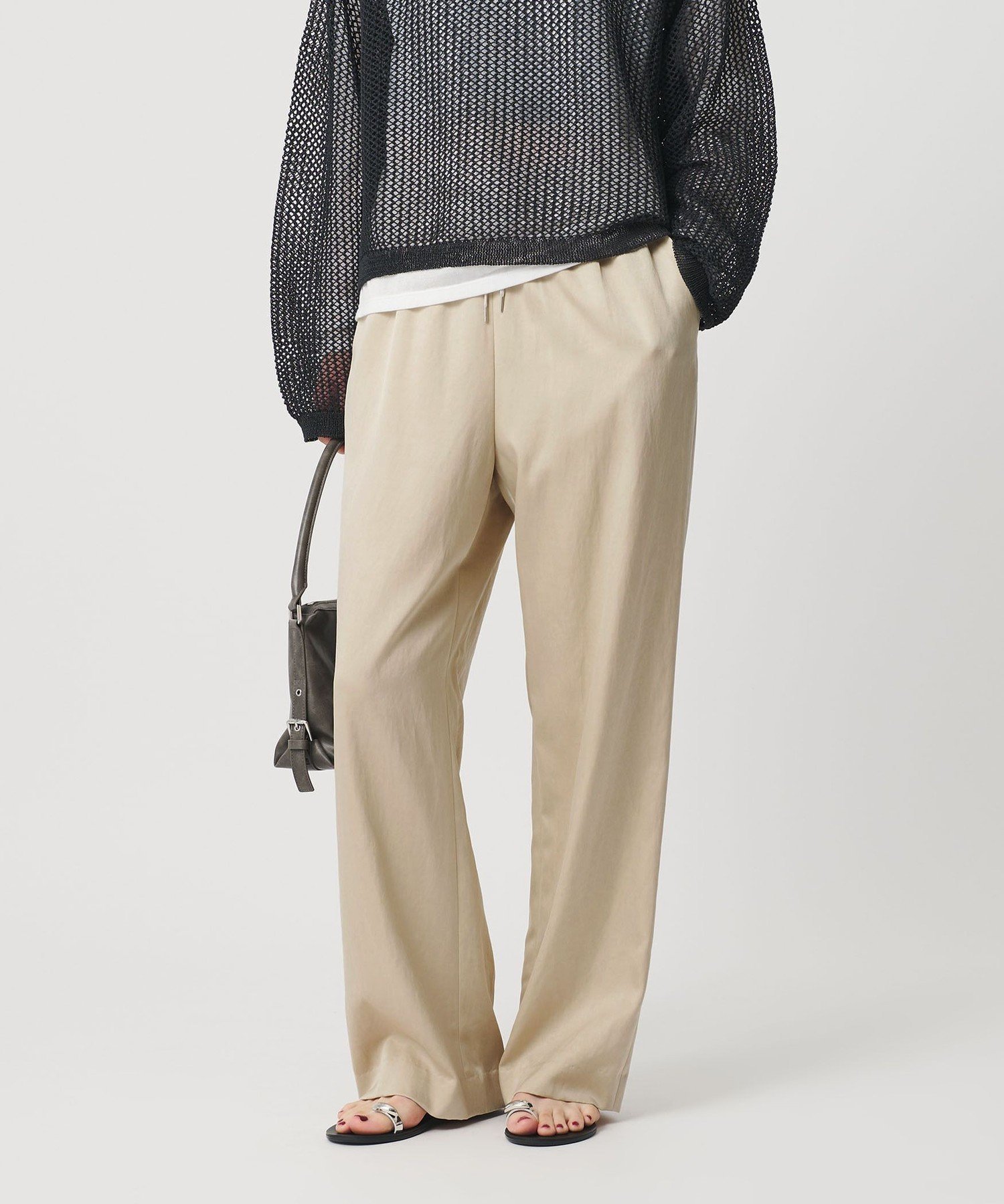 【ビューティ&ユース ユナイテッドアローズ/BEAUTY&YOUTH / UNITED ARROWS】のサテンドロースト ワイドパンツ ウォッシャブル インテリア・キッズ・メンズ・レディースファッション・服の通販 founy(ファニー) 　ファッション　Fashion　レディースファッション　Fashion for Women　パンツ　Pants & Trousers　ウォッシャブル　Machine Washable　キュプラ　Cupro, Eco Fabric　サテン　Satin, Glossy Fabric　ジャケット　Jacket, Outerwear　スマート　Smart, Elegant　ドレープ　Drape, Draping Fabric　プリント　Print, Printed Pattern　ワイド　Wide, Wide Fit　おすすめ　Recommended / Our Picks　エレガント 上品　Elegant　ビジネス 仕事 通勤　Business / Work / Commuting　BEIGE|ID: prp329100004875990 ipo3291000000036368778