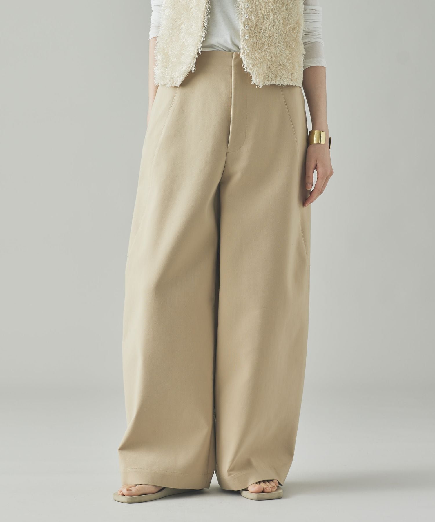 【カレンソロジー/Curensology】のトリプルクロスパンツ インテリア・キッズ・メンズ・レディースファッション・服の通販 founy(ファニー) 　ファッション　Fashion　レディースファッション　Fashion for Women　パンツ　Pants & Trousers　おすすめ　Recommended / Our Picks　エレガント 上品　Elegant　ストレッチ　Stretch, Stretchy Fabric　フォルム　Silhouette, Form　ベスト　Vest, Waistcoat　モダン　Modern, Contemporary　定番　Standard, Basic Item　ライトブラウン|ID: prp329100004875994 ipo3291000000036368802