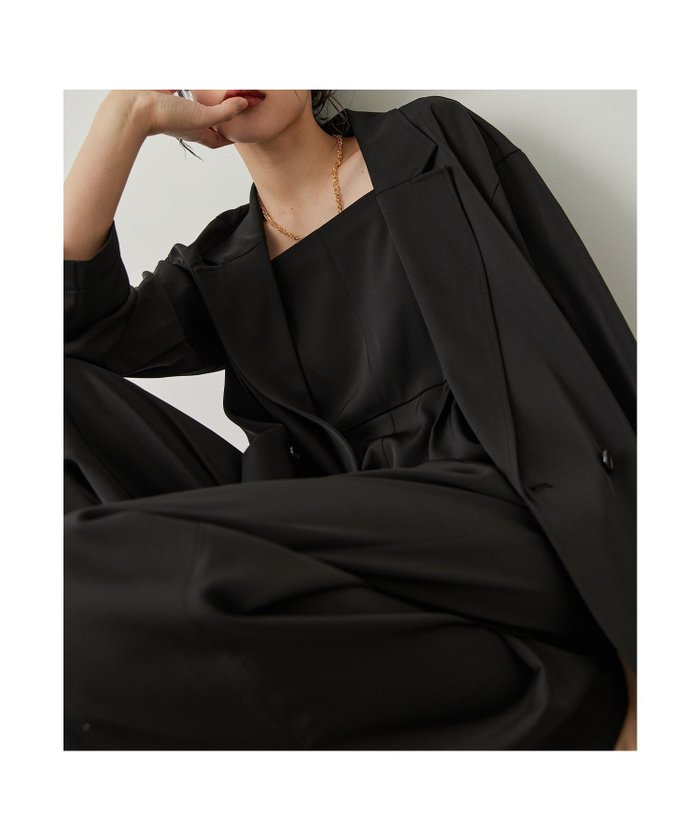 【ビーフラット/bflat】のプラクティカルセットアップ 2点セット ストライプ ジャケット パンツドレス インテリア・キッズ・メンズ・レディースファッション・服の通販 founy(ファニー) https://founy.com/ ファッション Fashion レディースファッション Fashion for Women アウター Coat / Outerwear Collection レディースジャケット・軽アウター Jackets セットアップ Matching Sets レディースパンツ・ボトムス Pants & Trousers / Bottoms オケージョン Occasion Wear ジャケット Jacket, Outerwear ストライプ Stripe, Striped Pattern チェーン Chain, Chain Strap ドレス Dress, One-Piece ネックレス Necklace, Pendant Necklace ポケット Pocket, Pocket Detail ワイド Wide, Wide Fit おすすめ Recommended / Our Picks 結婚式 Wedding 披露宴 Wedding Reception 二次会 After Party |ID: prp329100004876012 ipo3291000000036368904