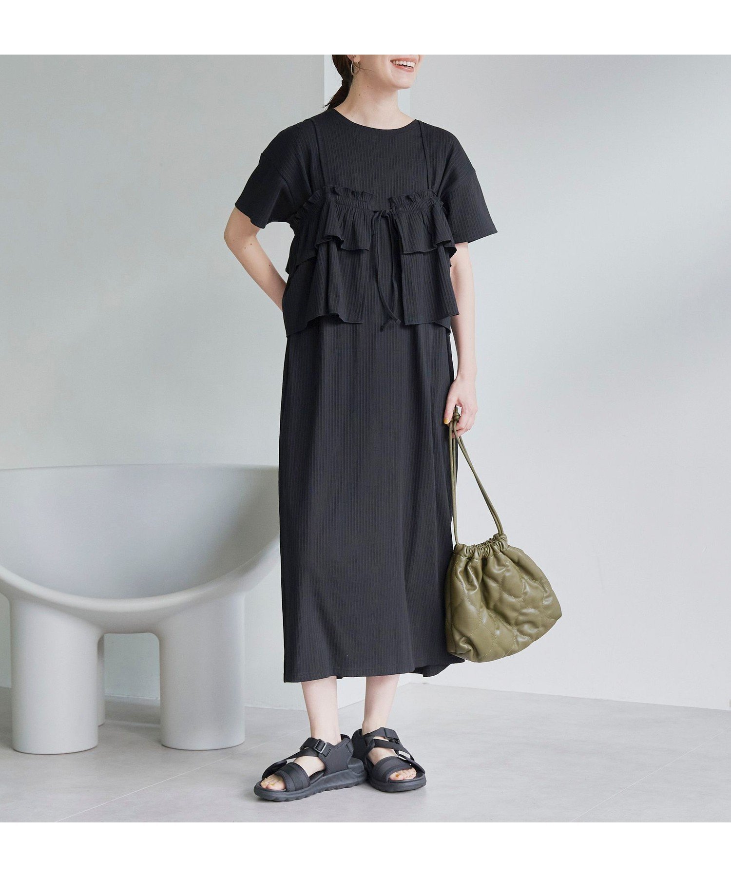 【コーエン/COEN】の【セットアイテム】キャミセットリブワンピース インテリア・キッズ・メンズ・レディースファッション・服の通販 founy(ファニー) ファッション Fashion レディースファッション Fashion for Women ワンピース Dresses キャミ Camisole, Cami Top ショルダー Shoulder, Shoulder Strap 人気 Popular, Best Seller おすすめ Recommended / Our Picks BLACK|ID: prp329100004876047 ipo3291000000036369124