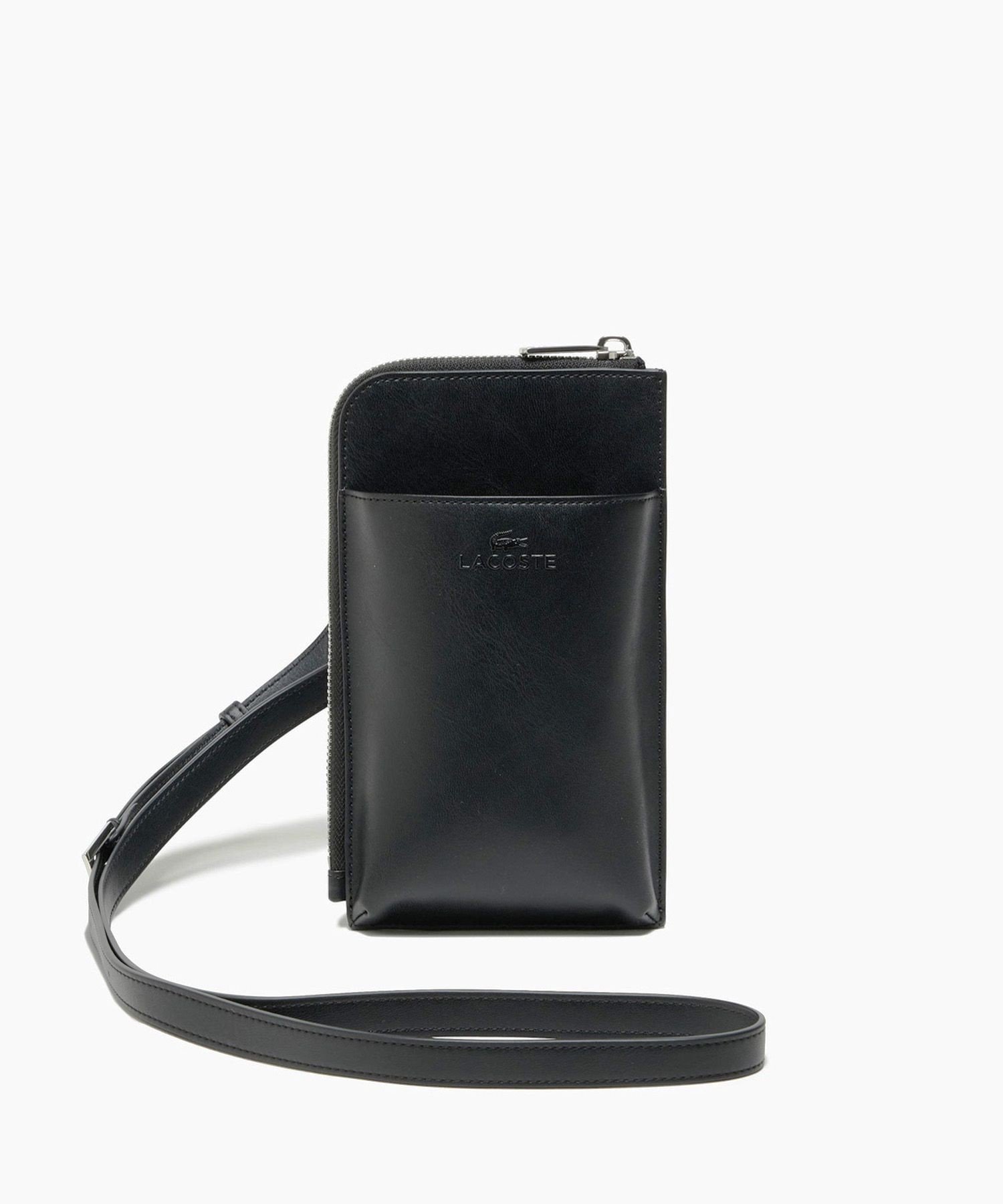 【ラコステ/LACOSTE】のショルダースマホポーチ インテリア・キッズ・メンズ・レディースファッション・服の通販 founy(ファニー) 　ファッション　Fashion　レディースファッション　Fashion for Women　ポーチ&ミニバッグ　Pouches & Mini Bags　スマート　Smart, Elegant　スリット　Slit, Slit Detail　フロント　Front, Front Design　ポケット　Pocket, Pocket Detail　ブラック|ID: prp329100004876078 ipo3291000000036369300