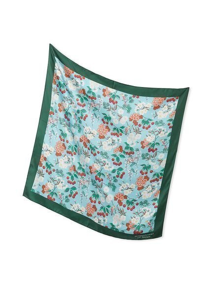 【リリーブラウン/Lily Brown】の【LILY BROWN×KEITA MARUYAMA】ボタニカルチェリー柄シルクスカーフ インテリア・キッズ・メンズ・レディースファッション・服の通販 founy(ファニー) 　ファッション　Fashion　レディースファッション　Fashion for Women　なめらか　Smooth, Silky Texture　アクセサリー　Fashion Accessories　シルク　Silk, 100% Silk　スカーフ　Scarf, Neckwear　スマート　Smart, Elegant　プリント　Print, Printed Pattern　ロマンティック　Romantic, Feminine Style　BLU[086]|ID: prp329100004876158 ipo3291000000036369745