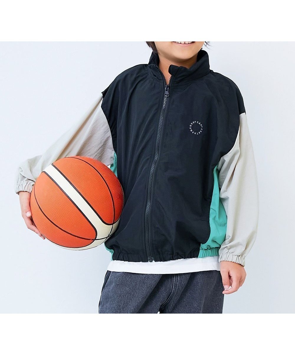 【デビロック/devirock / KIDS】の【水はじく】撥水ナイロン フードが収納できる ウインドブレーカー 子供服 26SS インテリア・キッズ・メンズ・レディースファッション・服の通販 founy(ファニー) 　ファッション　Fashion　キッズファッション　Fashion for Kids　キャップ　Cap, Baseball Cap　スニーカー　Sneakers, Trainers　デニム　Denim, Jeans Material　おすすめ　Recommended / Our Picks　2026年　2026　003-ブラック-エメラルド|ID: prp329100004877073 ipo3291000000036379638