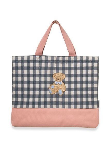 【ジェイミー ケイ/JAMIE KAY】の【ONLINE限定カラーあり】JKベア レッスンバッグ インテリア・キッズ・メンズ・レディースファッション・服の通販 founy(ファニー) 　ファッション　Fashion　レディースファッション　Fashion for Women　バッグ　Bags　シューズ　Shoes, Footwear　スマート　Smart, Elegant　チェック　Check, Plaid, Tartan　定番　Standard, Basic Item　ポケット　Pocket, Pocket Detail　無地　Plain, Solid Color　BLK【WEB限定】[009]|ID: prp329100004877095 ipo3291000000036379866