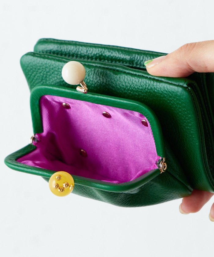 【イア パピヨネ/ear PAPILLONNER】の《WEB限定/本革》牛革がま口折り財布 インテリア・キッズ・メンズ・レディースファッション・服の通販 founy(ファニー) https://founy.com/ ファッション Fashion レディースファッション Fashion for Women ミニ財布・二つ折り財布 Wallets & Card Cases アクセサリー Fashion Accessories イエロー Yellow エレガント 上品 Elegant シルバー Silver, Metallic Silver 財布 Wallet, Purse ハンド Hand, Handmade パープル Purple, Violet パール Pearl, Pearl Accent ポケット Pocket, Pocket Detail ワンポイント One Point, Statement Accent 日本製 Made In Japan |ID: prp329100004877105 ipo3291000000036379917