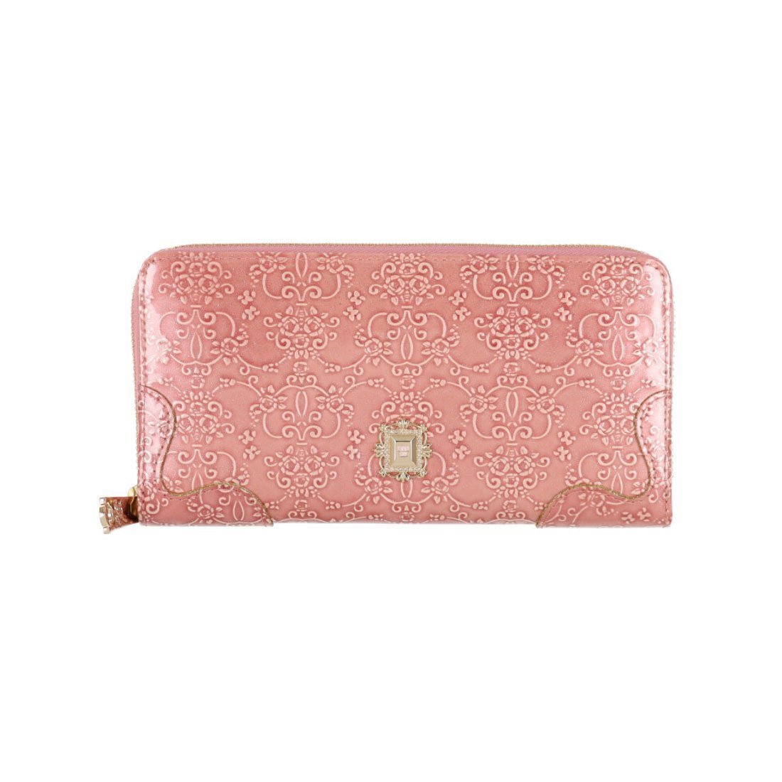 【クイーポ/KUIPO】のアナスイ ANNA SUI ルーミー ラウンドファスナー長財布 インテリア・キッズ・メンズ・レディースファッション・服の通販 founy(ファニー) 　ファッション　Fashion　レディースファッション　Fashion for Women　ミニ財布・二つ折り財布　Wallets & Card Cases　エナメル　Patent Leather　ストーン　Stone, Gem-Like　ブローチ　Brooch, Pin Brooch　ラウンド　Round, Round Neck　定番　Standard, Basic Item　財布　Wallet, Purse　ピンク|ID: prp329100004877114 ipo3291000000036379991