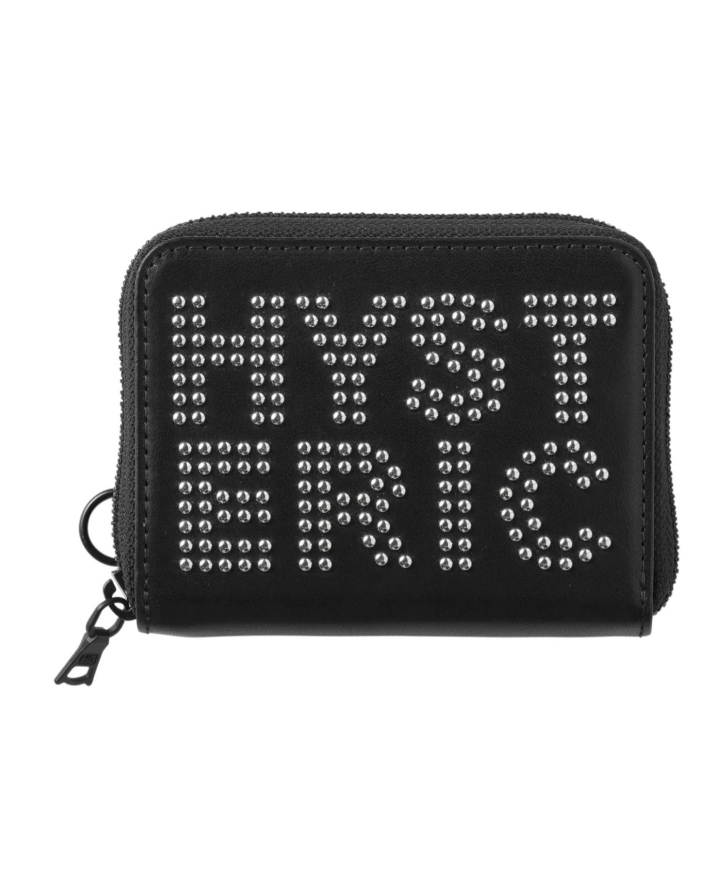 【ヒステリックグラマー/HYSTERIC GLAMOUR】のロゴスタッズ ラウンドジップミニウォレット 人気、トレンドファッション・服の通販 founy(ファニー) 　ファッション　Fashion　レディースファッション　Fashion for Women　コイン　Coin, Coin Design　コンパクト　Compact, Small Size　ポケット　Pocket, Pocket Detail　 other-1|ID: prp329100004877117 ipo3291000000036380015