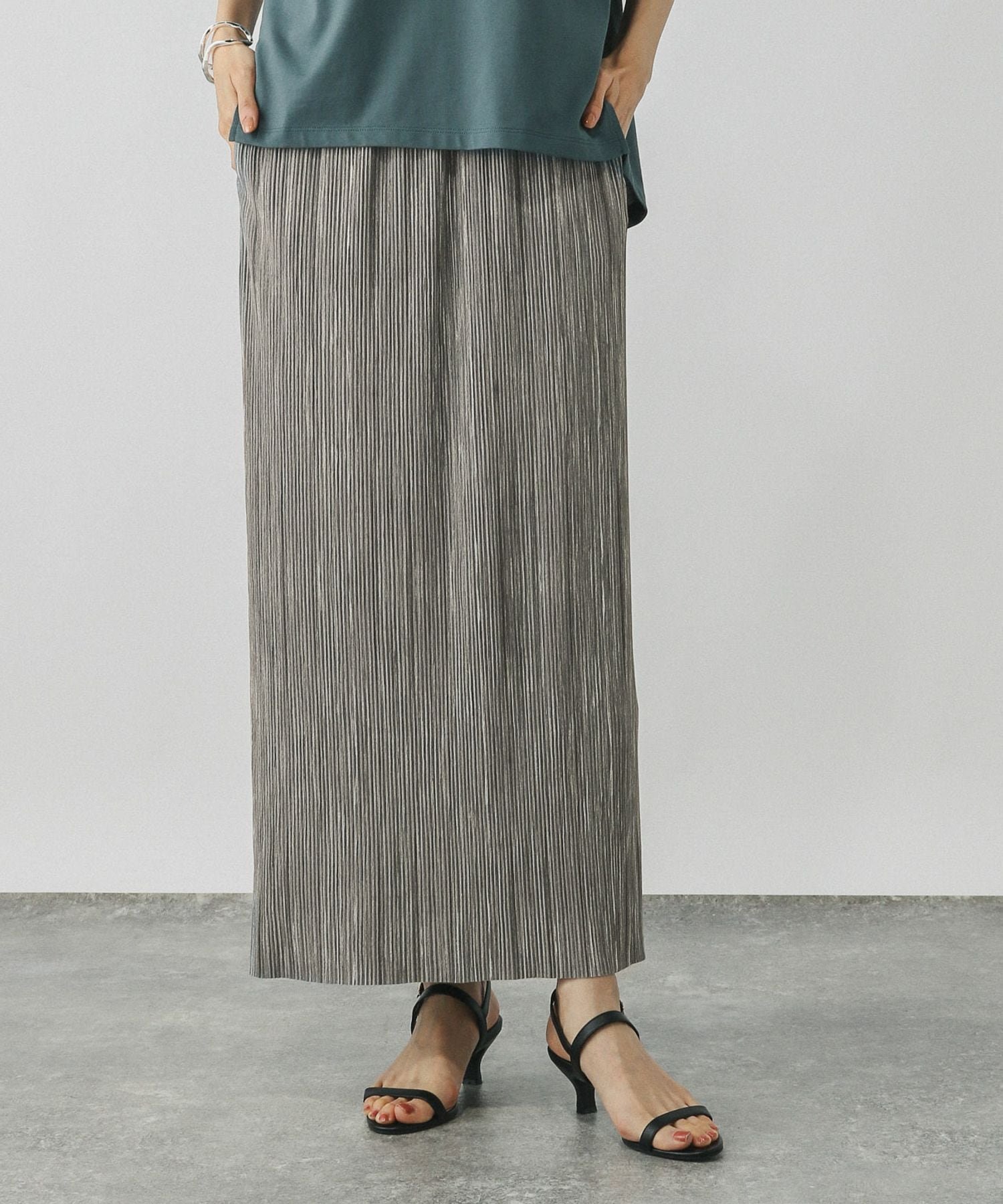 【グローバルワーク/GLOBAL WORK】の多機能プリーツIラインスカート/575805 インテリア・キッズ・メンズ・レディースファッション・服の通販 founy(ファニー) 　ファッション　Fashion　レディースファッション　Fashion for Women　スカート　Skirts　アクセサリー　Fashion Accessories　プリーツ　Pleats, Pleated　夏　Summer　グレー柄12|ID: prp329100004877342 ipo3291000000036382308
