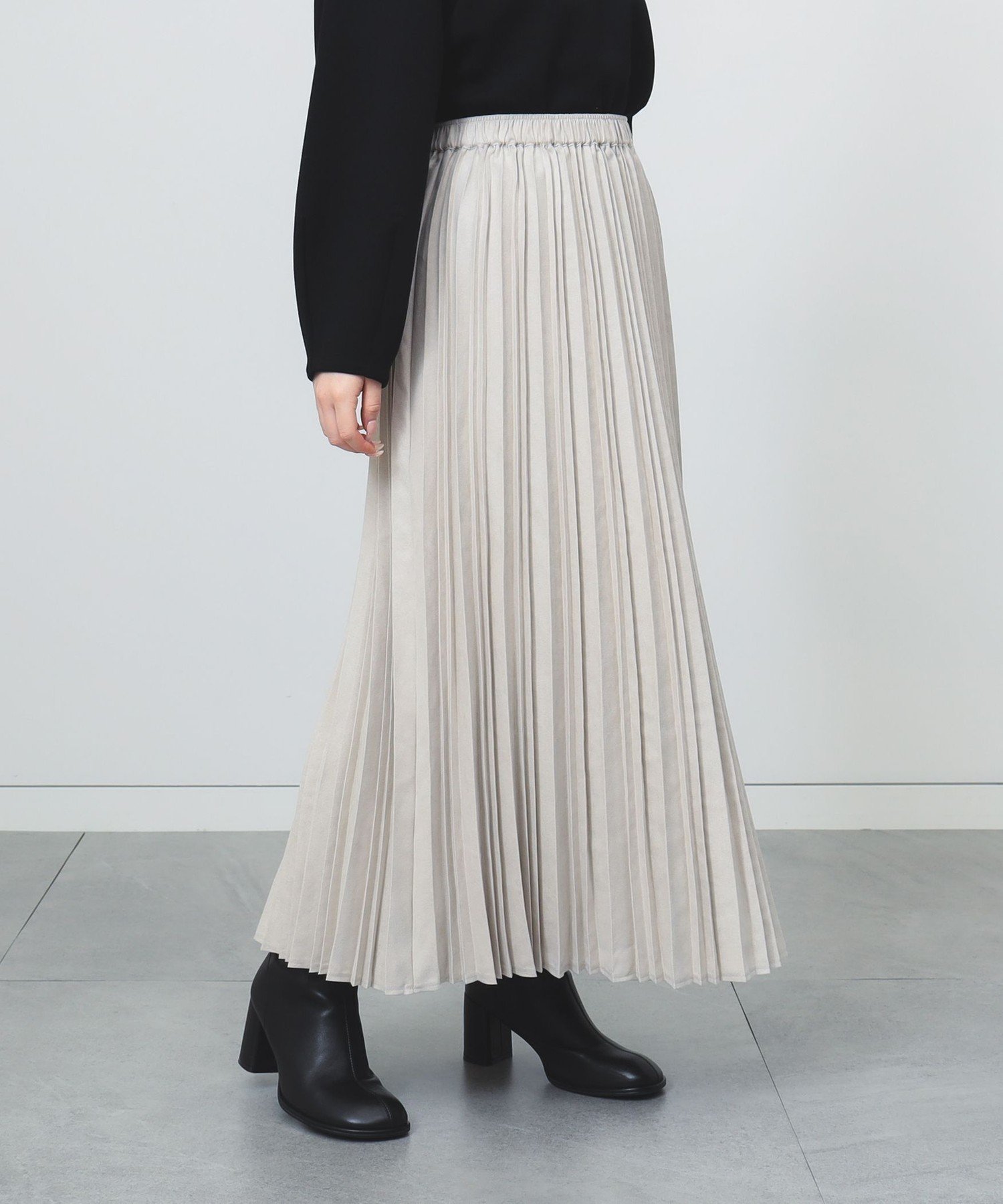 【ビームス ハート/BEAMS HEART】のスエードライク プリーツ スカート インテリア・キッズ・メンズ・レディースファッション・服の通販 founy(ファニー) 　ファッション　Fashion　レディースファッション　Fashion for Women　スカート　Skirts　プリーツスカート / 上品フェミニンスタイル　Pleated Skirts　プリーツ　Pleats, Pleated　ロング　Long, Long-Length　エレガント 上品　Elegant　A/W・秋冬　Autumn/Winter　GREIGE|ID: prp329100004877356 ipo3291000000036382358