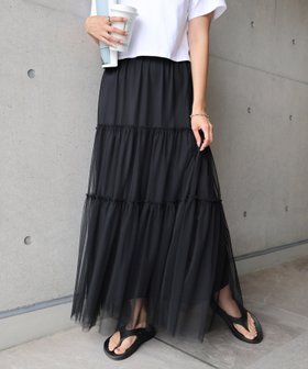 【アンドミー/andme】のチュール ティアード ロング スカート 人気、トレンドファッション・服の通販 founy(ファニー) ファッション Fashion レディースファッション Fashion for Women スカート Skirts シンプル Simple, Minimal チュール Tulip, Tulip Motif ティアード Tiered, Tiered Style ティアードスカート Tiered Skirt, Flounced Skirt デニム Denim, Jeans Material ペチコート Petticoat, Underskirt ロング Long, Long-Length 楽ちん Easy Fit, Comfortable おすすめ Recommended / Our Picks |ID:prp329100004877367