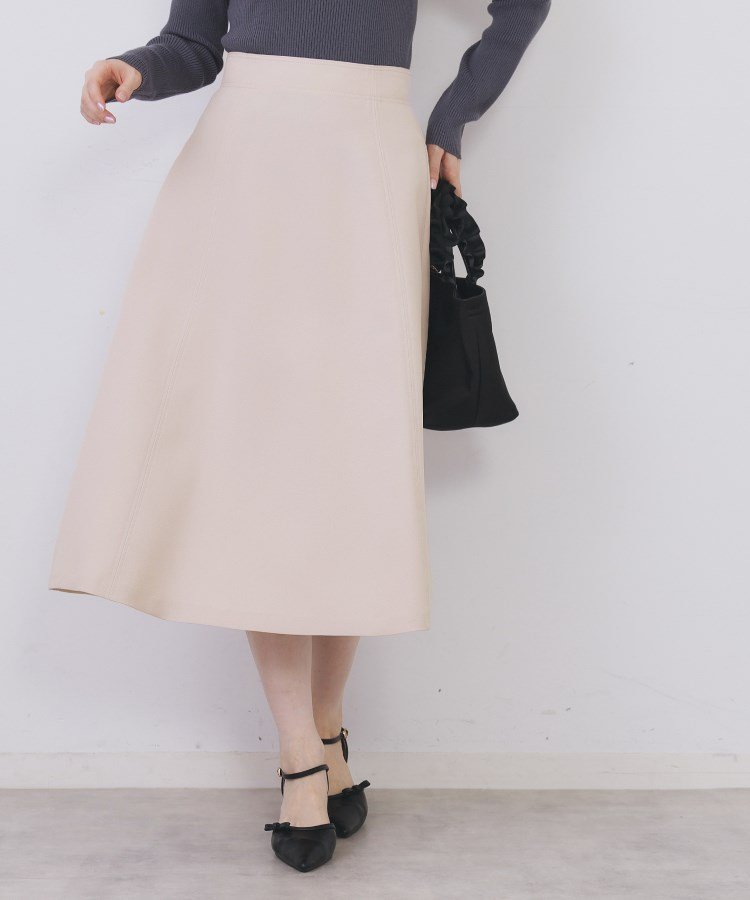 【インデックス/INDEX】のフレアスカート【洗濯機OK/防シワ/イージーアイロン】 インテリア・キッズ・メンズ・レディースファッション・服の通販 founy(ファニー) 　ファッション　Fashion　レディースファッション　Fashion for Women　スカート　Skirts　Aライン・フレアスカート　A-Line & Flared Skirts　春　Spring　シンプル　Simple, Minimal　スマート　Smart, Elegant　ダブル　Double, Double-Breasted　フィット　Fit, Slim Fit　フレア　Flare, Flared　ポケット　Pocket, Pocket Detail　リラックス　Relax, Relaxed Fit　S/S・春夏　SS, Spring/Summer, Warm Season　夏　Summer　エレガント 上品　Elegant　グレージュ|ID: prp329100004877373 ipo3291000000036382419