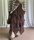 【ディアベル/DIAVEL】のチュールレース ロングスカート 人気、トレンドファッション・服の通販 founy(ファニー) ファッション Fashion レディースファッション Fashion for Women スカート Skirts ロングスカート Long Skirts / Maxi & Midi Skirts アシンメトリー Asymmetrical Style シアー Sheer, See-Through スニーカー Sneakers, Trainers チュール Tulip, Tulip Motif ヘムライン Hemline, Bottom Cut レース Lace, Lace Fabric ロング Long, Long-Length 再入荷 Restock / Back in Stock thumbnail ブラウン|ID: prp329100004877378 ipo3291000000036382446