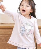【ベベ オンライン ストア/BEBE ONLINE STORE / KIDS】の【スララク/防汚加工/オーガニックコットン】ときめきデザイン女の子長袖Tシャツ(80~130cm) 人気、トレンドファッション・服の通販 founy(ファニー) ファッション Fashion キッズファッション Fashion for Kids アンダー Underwear Essentials 春 Spring チェリー Cherry, Cherry Pattern ドット Polka Dot, Dot Pattern 人気 Popular, Best Seller 長袖 Long Sleeve, Full Sleeve フリル Frill, Ruffle フレンチ French, French Style リボン Ribbon, Bow S/S・春夏 SS, Spring/Summer, Warm Season 夏 Summer エレガント 上品 Elegant 2026年 2026 thumbnail 薄ピンク×うさぎリボン×裾フリル|ID: prp329100004877464 ipo3291000000036384045