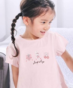 【ベベ オンライン ストア/BEBE ONLINE STORE / KIDS】の【スララク/防汚加工/オーガニックコットン】ときめき女の子半袖Tシャツ(80~130cm) 人気、トレンドファッション・服の通販 founy(ファニー) ファッション Fashion キッズファッション Fashion for Kids 春 Spring コレクション Collection, Seasonal Line フリル Frill, Ruffle フレンチ French, French Style フロント Front, Front Design 半袖 Short Sleeve, Half Sleeve モチーフ Motif, Design Theme リボン Ribbon, Bow S/S・春夏 SS, Spring/Summer, Warm Season 夏 Summer エレガント 上品 Elegant 2026年 2026 |ID:prp329100004877468