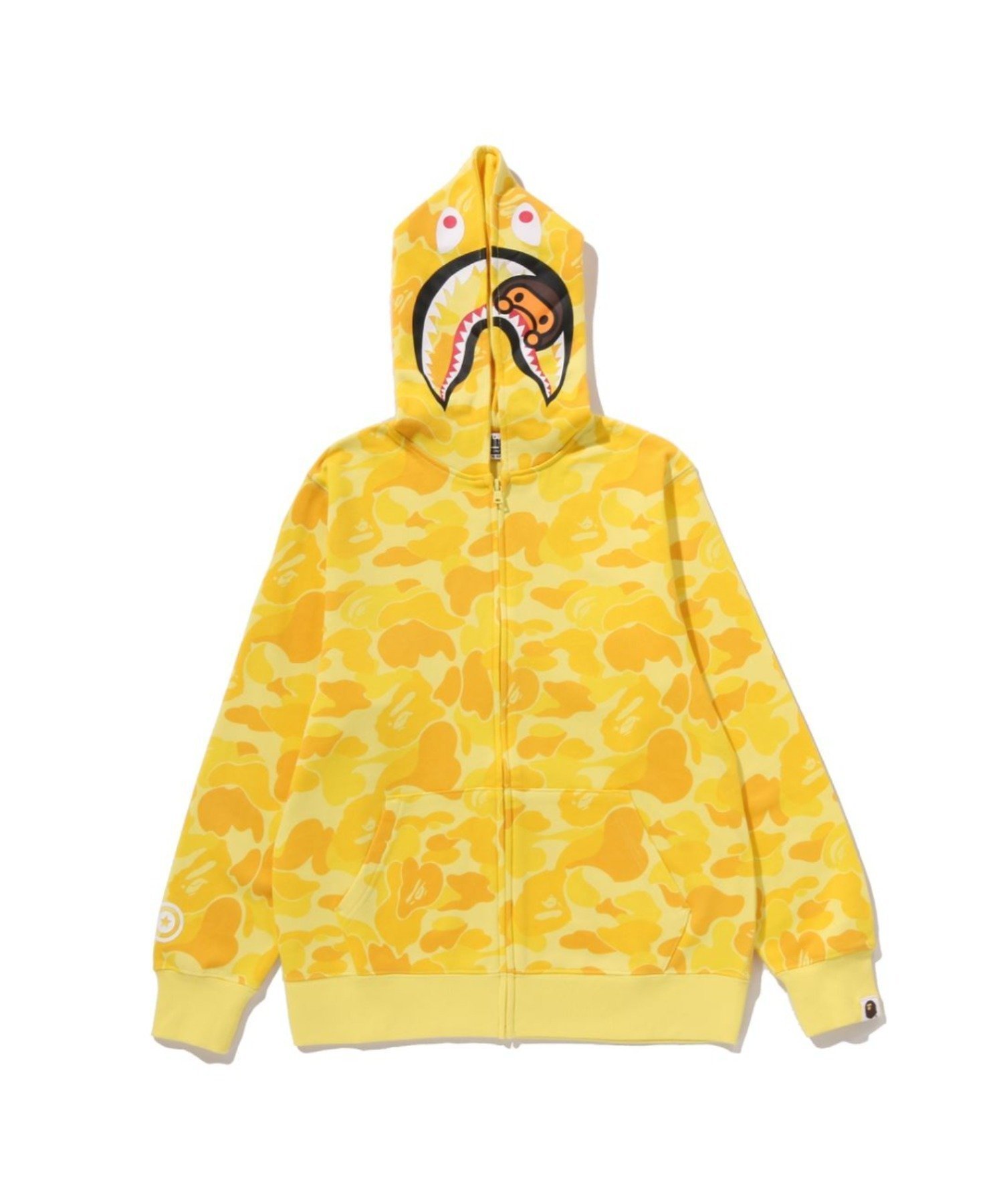 【ア ベイシング エイプ/A BATHING APE / KIDS】のABC CAMO MILO SHARK ZIP HOODIE インテリア・キッズ・メンズ・レディースファッション・服の通販 founy(ファニー) 　ファッション　Fashion　キッズファッション　Fashion for Kids　コレクション　Collection, Seasonal Line　パターン　Pattern, Design Print　モチーフ　Motif, Design Theme　人気　Popular, Best Seller　YELLOW|ID: prp329100004877470 ipo3291000000036384081