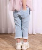 【ベベ オンライン ストア/BEBE ONLINE STORE / KIDS】の裾レースウエストフリル7分丈デニムニットパンツ(80~130cm) 人気、トレンドファッション・服の通販 founy(ファニー) ファッション Fashion キッズファッション Fashion for Kids ボトムス Bottoms 春 Spring コレクション Collection, Seasonal Line スカラップ Scallop, Scalloped Edge デニム Denim, Jeans Material フィット Fit, Slim Fit フレンチ French, French Style ポケット Pocket, Pocket Detail リボン Ribbon, Bow レース Lace, Lace Fabric S/S・春夏 SS, Spring/Summer, Warm Season 夏 Summer エレガント 上品 Elegant 2026年 2026 thumbnail ブルー|ID: prp329100004877471 ipo3291000000036384083