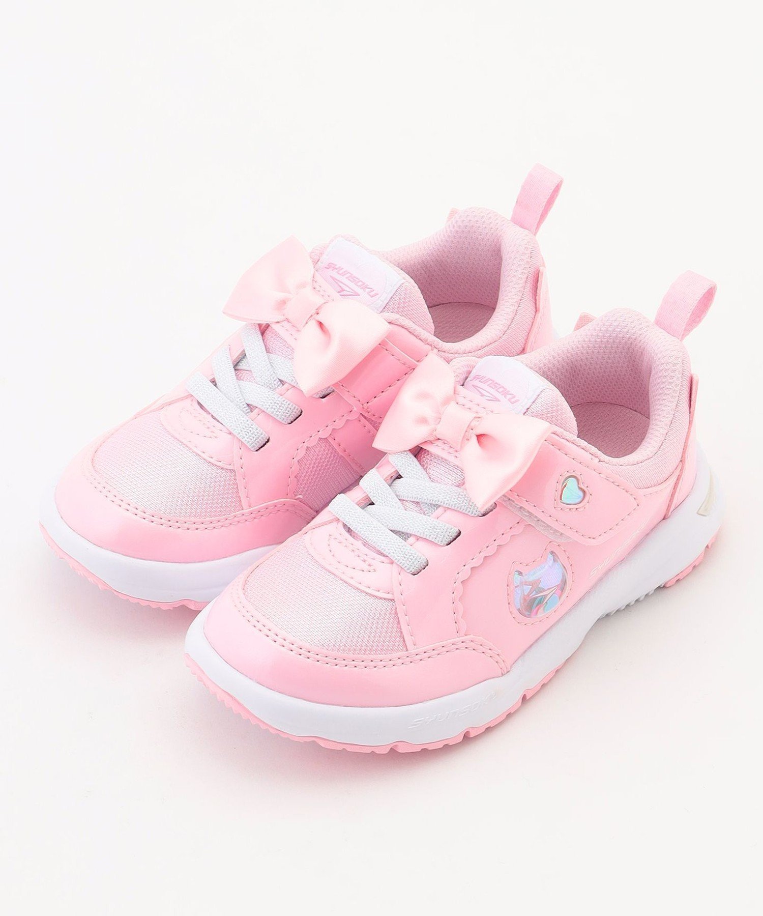 【エニー/ANY / KIDS】の【ANY KIDS別注モデル】瞬足 ネコモチーフスニーカー インテリア・キッズ・メンズ・レディースファッション・服の通販 founy(ファニー) 　ファッション　Fashion　キッズファッション　Fashion for Kids　ガーリー　Girly, Feminine Style　スニーカー　Sneakers, Trainers　ネコ　Cat, Feline Motif　人気　Popular, Best Seller　別注　Limited Edition, Custom Order　モチーフ　Motif, Design Theme　ラベンダー　Lavender　リボン　Ribbon, Bow　レギュラー　Regular, Standard Fit　ピンク[012]|ID: prp329100004877474 ipo3291000000036384095