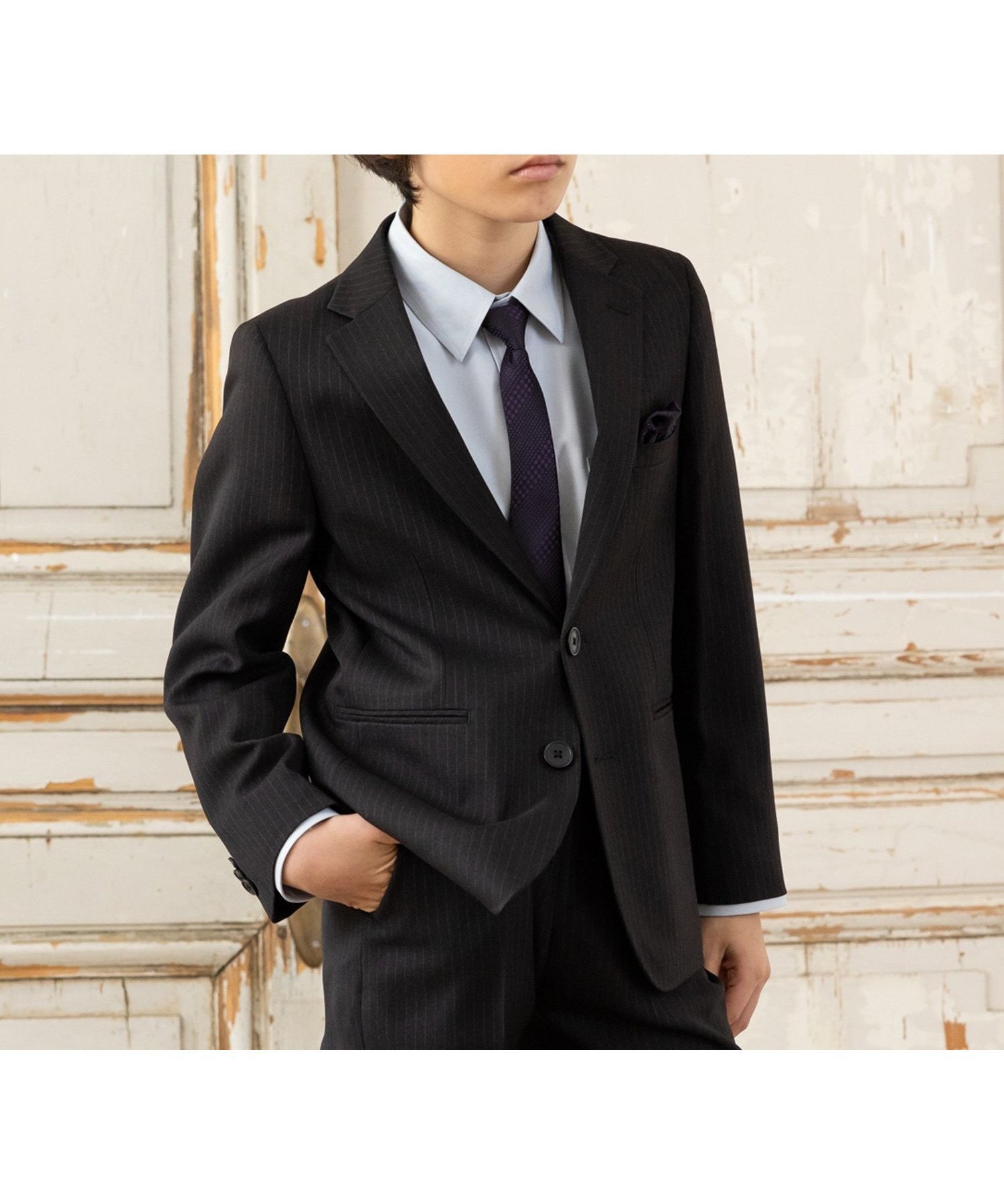 【パクシル/PAQXIL / KIDS】のフォーマルスーツ 卒業スーツ 5点セット ジュニアスーツ 人気、トレンドファッション・服の通販 founy(ファニー) 　ファッション　Fashion　キッズファッション　Fashion for Kids　クロップド　Cropped, Short Length　クール　Cool, Chic　ジャケット　Jacket, Outerwear　スタイリッシュ　Stylish, Fashionable　ストライプ　Stripe, Striped Pattern　スリム　Slim, Slim Fit　スーツ　Suit, Formalwear　セットアップ　Set-Up, Coordinated Outfit　チェック　Check, Plaid, Tartan　トレンド　Trend, Trending Now　ドット　Polka Dot, Dot Pattern　長袖　Long Sleeve, Full Sleeve　バランス　Balance, Style Balance　フォーマル　Formal, Dressy　フラップ　Flap, Flap Pocket　フラワー　Flower, Floral　ポケット　Pocket, Pocket Detail　モノトーン　Monotone, Black and White　無地　Plain, Solid Color　ループ　Loop, Loop Knit　レオパード　Leopard, Animal Print　卒業式　Graduation Ceremony　結婚式　Wedding　 other-1|ID: prp329100004877476 ipo3291000000036384100