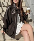 【ナイスクラップ/NICE CLAUP】のフェイクレザージャケット 人気、トレンドファッション・服の通販 founy(ファニー) ファッション Fashion レディースファッション Fashion for Women アウター Coat / Outerwear Collection レディースジャケット・軽アウター Jackets おすすめ Recommended / Our Picks ショルダー Shoulder, Shoulder Strap ドロップ Drop Shoulder, Dropped Style ポケット Pocket, Pocket Detail thumbnail ブラウン|ID: prp329100004877484 ipo3291000000036384140