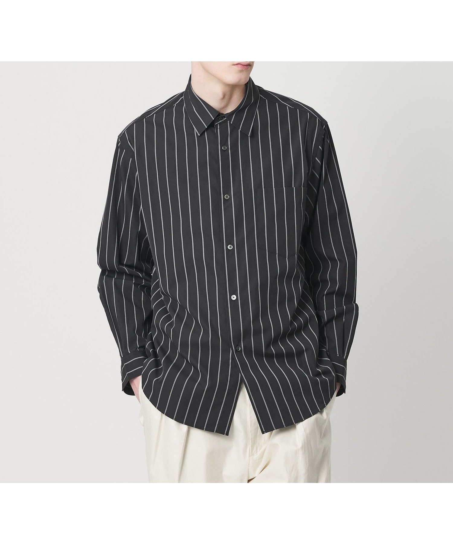 【ビューティ&ユース ユナイテッドアローズ/BEAUTY&YOUTH / UNITED ARROWS / MEN】のHI-LINE 120/2 ブロード レギュラー シャツ FORM型 インテリア・キッズ・メンズ・レディースファッション・服の通販 founy(ファニー) 　ファッション　Fashion　メンズファッション　Fashion for Men　ストライプ　Stripe, Striped Pattern　スニーカー　Sneakers, Trainers　スラックス　Slacks, Dress Pants　ドレス　Dress, One-Piece　バランス　Balance, Style Balance　ブロード　Broadcloth, Fine Cotton　モダン　Modern, Contemporary　レギュラー　Regular, Standard Fit　ワイド　Wide, Wide Fit　ワーク　Workwear, Utility Style　エレガント 上品　Elegant　BLACK|ID: prp329100004877490 ipo3291000000036384168