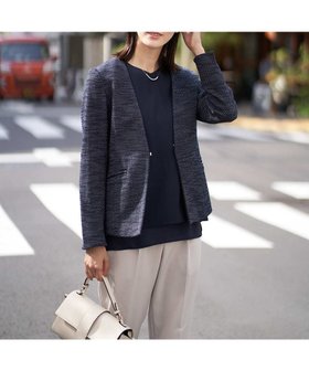 【アー ヴェー ヴェー/a.v.v】のカルゼストレッチツイードノーカラージャケット 人気、トレンドファッション・服の通販 founy(ファニー) ファッション Fashion レディースファッション Fashion for Women アウター Coat / Outerwear Collection レディースジャケット・軽アウター Jackets ノーカラージャケット / シンプル上品コーデ Collarless Jackets シルバー Silver, Metallic Silver ジャケット Jacket, Outerwear ストレッチ Stretch, Stretchy Fabric ツイード Twill, Twill Weave 人気 Popular, Best Seller パターン Pattern, Design Print 楽ちん Easy Fit, Comfortable 再入荷 Restock / Back in Stock おすすめ Recommended / Our Picks エレガント 上品 Elegant セレモニー Ceremony 入学式 Entrance Ceremony 卒業式 Graduation Ceremony ビジネス 仕事 通勤 Business / Work / Commuting |ID:prp329100004877495
