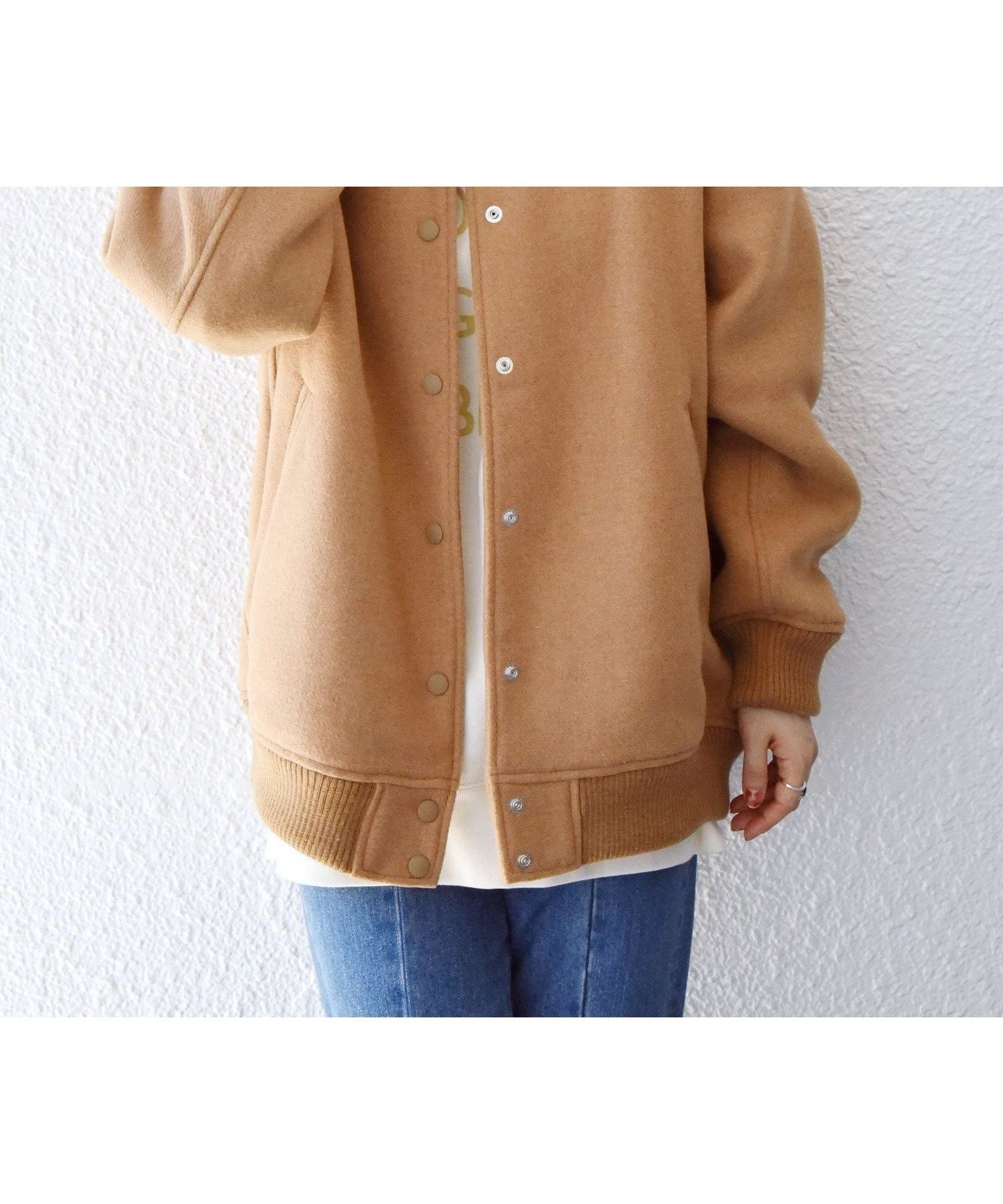 【シップス フォー ウィメン/SHIPS】の【WEB限定】SHIPS any バーシティ ジャケット 25AW インテリア・キッズ・メンズ・レディースファッション・服の通販 founy(ファニー) 　ファッション　Fashion　レディースファッション　Fashion for Women　アウター　Coat / Outerwear Collection　レディースジャケット・軽アウター　Jackets　ジャケット　Jacket, Outerwear　スウェット / スエット　Sweatshirt, Sweatwear　デニム　Denim, Jeans Material　トレンド　Trend, Trending Now　フェミニン　Feminine, Girly　おすすめ　Recommended / Our Picks　2025年　2025　2025-2026秋冬・A/W　Autumn/Winter 2025–26 AW25–26　キャメル|ID: prp329100004877496 ipo3291000000036384191