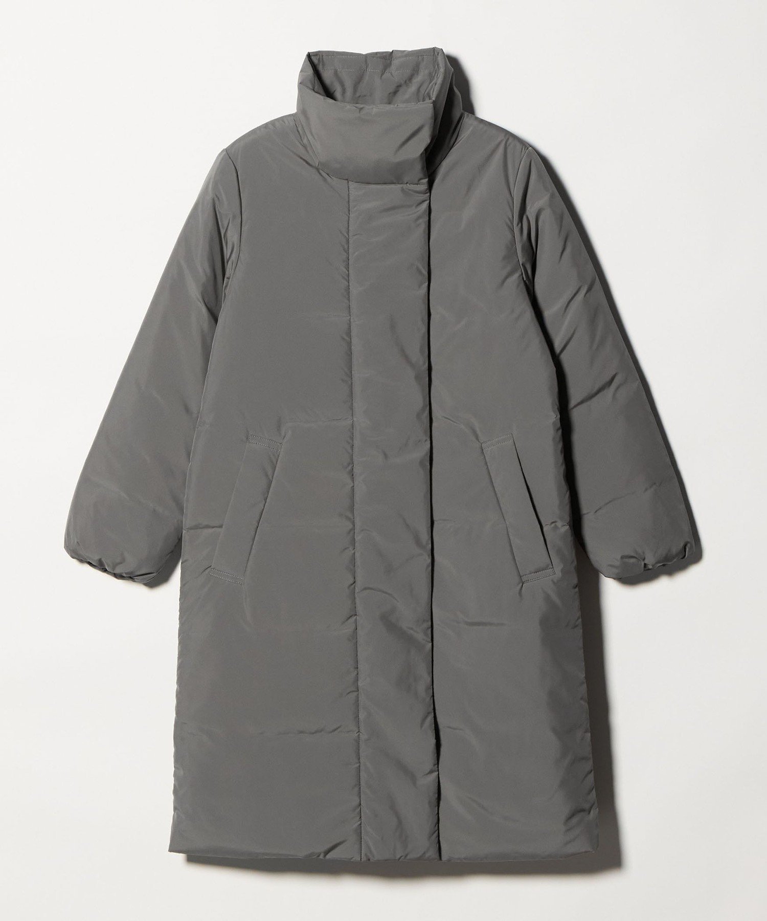 【ユナイテッドアローズ/UNITED ARROWS】のパデッド スタンド ロングコート A DAY IN THE LIFE インテリア・キッズ・メンズ・レディースファッション・服の通販 founy(ファニー) 　ファッション　Fashion　レディースファッション　Fashion for Women　アウター　Coat / Outerwear Collection　コート・ロングコート・ピーコート　Long Coats, Peacoats & More　スタンド　Stand Collar, Upright Stand　ストール　Stole, Wrap　タフタ　Taffeta, Structured Fabric　チェック　Check, Plaid, Tartan　防寒　Cold Protection, Winter-Ready　マフラー　Scarf, Muffler　ロング　Long, Long-Length　アウトレット　Outlet / Clearance　旅行　Travel　ビジネス 仕事 通勤　Business / Work / Commuting　MD.GRAY|ID: prp329100004877497 ipo3291000000036384194