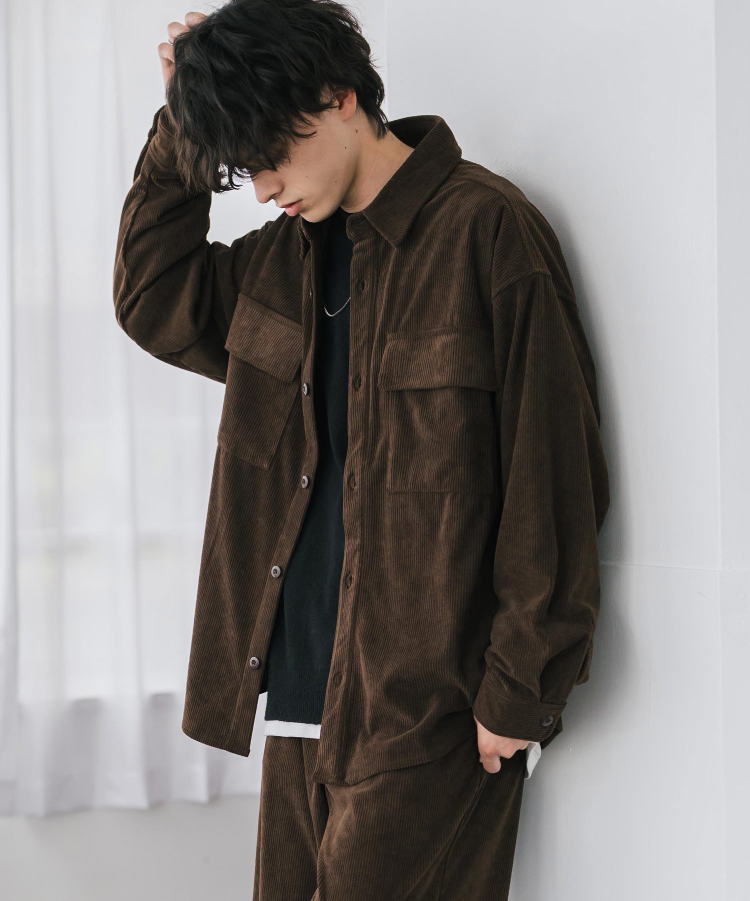 【ロッキーモンロー/Rocky Monroe】のコーデュロイセットアップ CPOシャツジャケット ワイドパンツ インテリア・キッズ・メンズ・レディースファッション・服の通販 founy(ファニー) 　ファッション　Fashion　レディースファッション　Fashion for Women　アウター　Coat / Outerwear Collection　レディースジャケット・軽アウター　Jackets　セットアップ　Matching Sets　レディースパンツ・ボトムス　Pants & Trousers / Bottoms　コーデュロイ　Corduroy, Cord Fabric　シューズ　Shoes, Footwear　ジャケット　Jacket, Outerwear　スニーカー　Sneakers, Trainers　セットアップ　Set-Up, Coordinated Outfit　ドロップ　Drop Shoulder, Dropped Style　フラップ　Flap, Flap Pocket　ポケット　Pocket, Pocket Detail　リラックス　Relax, Relaxed Fit　ループ　Loop, Loop Knit　ワイド　Wide, Wide Fit　再入荷　Restock / Back in Stock　エレガント 上品　Elegant　ブラウン|ID: prp329100004877498 ipo3291000000036384201