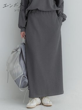 【コカ/COCA】のエンボス加工Iラインスカート 人気、トレンドファッション・服の通販 founy(ファニー) ファッション Fashion レディースファッション Fashion for Women スカート Skirts コンパクト Compact, Small Size シンプル Simple, Minimal スウェット / スエット Sweatshirt, Sweatwear ストレッチ Stretch, Stretchy Fabric スリット Slit, Slit Detail タイトスカート Pencil Skirt, Tight Skirt 定番 Standard, Basic Item バランス Balance, Style Balance ポケット Pocket, Pocket Detail ロング Long, Long-Length ビジネス 仕事 通勤 Business / Work / Commuting 2026年 2026 |ID:prp329100004877499