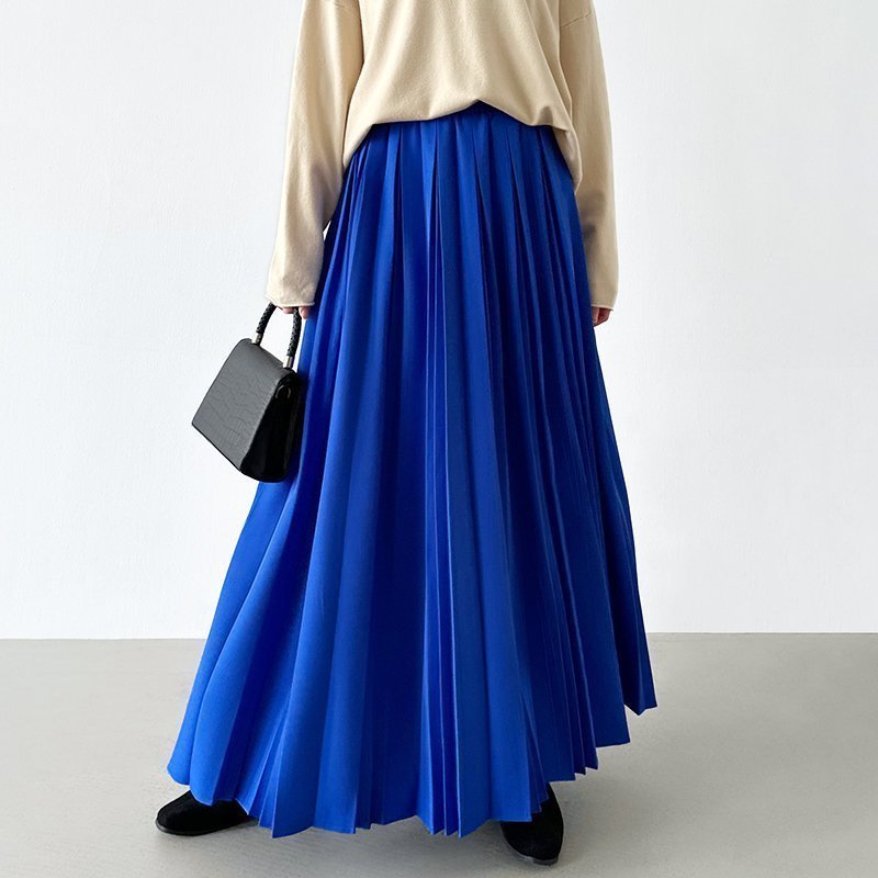 【ココモモ/COCOMOMO】のたっぷり大人プリーツ スカート ロングスカート 選べる丈 ロング マキシ インテリア・キッズ・メンズ・レディースファッション・服の通販 founy(ファニー) 　ファッション　Fashion　レディースファッション　Fashion for Women　スカート　Skirts　プリーツスカート / 上品フェミニンスタイル　Pleated Skirts　ロングスカート　Long Skirts / Maxi & Midi Skirts　おすすめ　Recommended / Our Picks　プリーツ　Pleats, Pleated　マキシ　Maxi, Full Length　ロング　Long, Long-Length　エレガント 上品　Elegant　ブルー|ID: prp329100004877504 ipo3291000000036384228