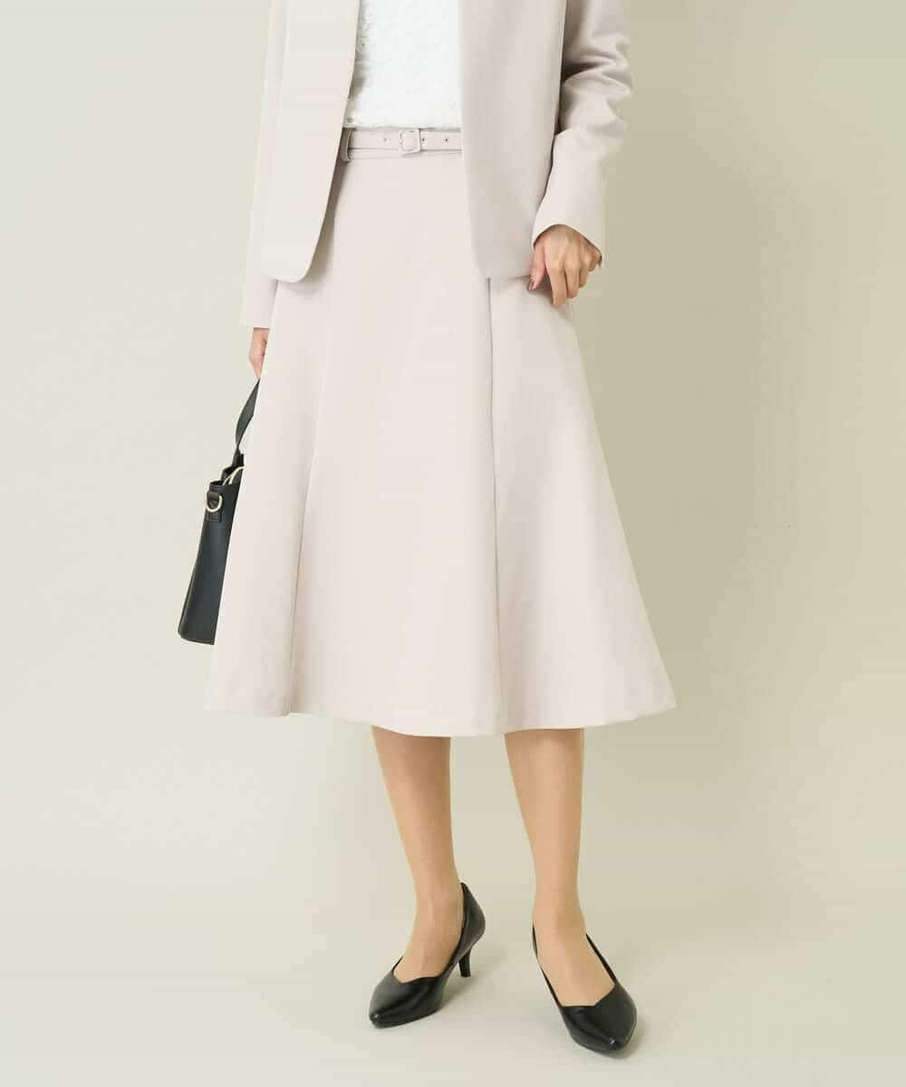 【アー ヴェー ヴェー/a.v.v】の【洗える/イージーケア】ダブルクロスフレアスカート インテリア・キッズ・メンズ・レディースファッション・服の通販 founy(ファニー) 　ファッション　Fashion　レディースファッション　Fashion for Women　スカート　Skirts　Aライン・フレアスカート　A-Line & Flared Skirts　洗える　Machine Washable　クロップド　Cropped, Short Length　ジャケット　Jacket, Outerwear　ストレッチ　Stretch, Stretchy Fabric　ストレート　Straight, Straight Cut　セットアップ　Set-Up, Coordinated Outfit　バランス　Balance, Style Balance　フォーマル　Formal, Dressy　フレア　Flare, Flared　ワイド　Wide, Wide Fit　再入荷　Restock / Back in Stock　セレモニー　Ceremony　入学式　Entrance Ceremony　卒業式　Graduation Ceremony　ビジネス 仕事 通勤　Business / Work / Commuting　グレージュ|ID: prp329100004877506 ipo3291000000036384243