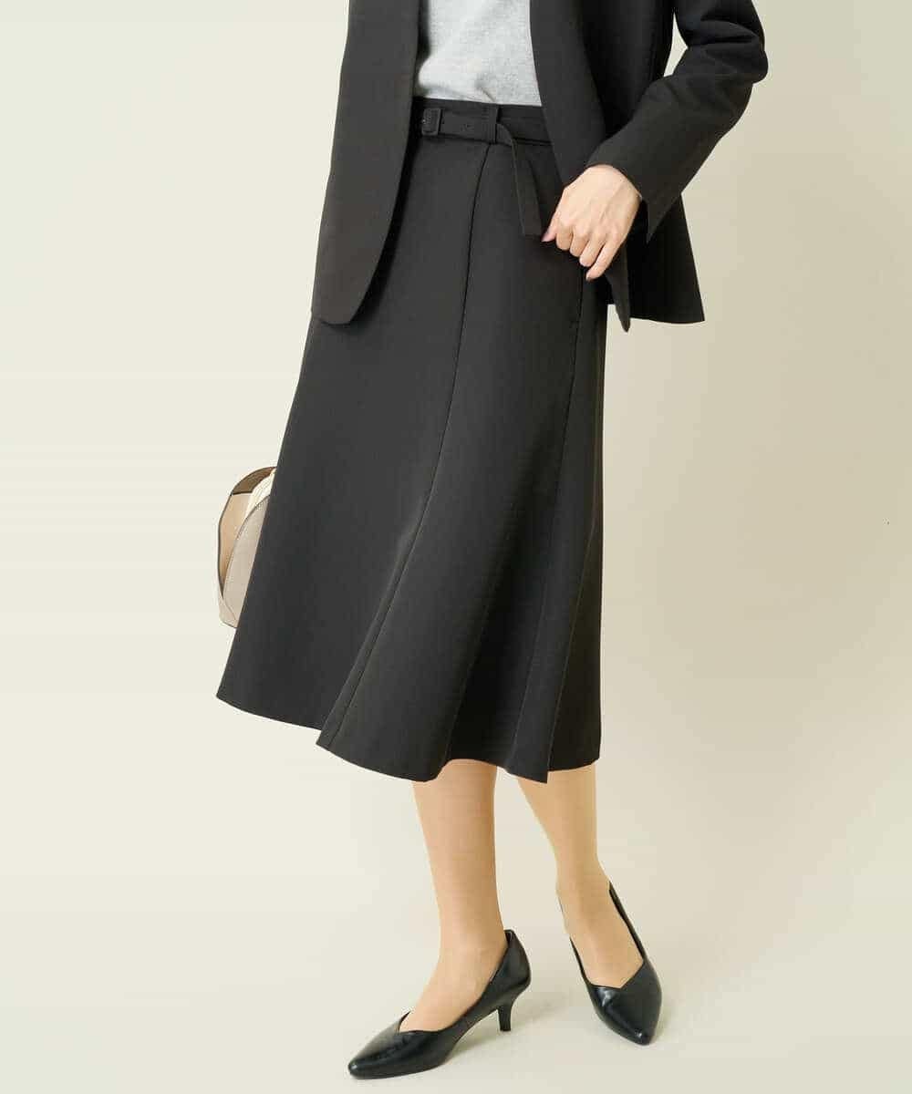 【アー ヴェー ヴェー/a.v.v】の【洗える/イージーケア】ダブルクロスフレアスカート インテリア・キッズ・メンズ・レディースファッション・服の通販 founy(ファニー) 　ファッション　Fashion　レディースファッション　Fashion for Women　スカート　Skirts　Aライン・フレアスカート　A-Line & Flared Skirts　洗える　Machine Washable　クロップド　Cropped, Short Length　ジャケット　Jacket, Outerwear　ストレッチ　Stretch, Stretchy Fabric　ストレート　Straight, Straight Cut　セットアップ　Set-Up, Coordinated Outfit　バランス　Balance, Style Balance　フォーマル　Formal, Dressy　フレア　Flare, Flared　ワイド　Wide, Wide Fit　再入荷　Restock / Back in Stock　セレモニー　Ceremony　入学式　Entrance Ceremony　卒業式　Graduation Ceremony　ビジネス 仕事 通勤　Business / Work / Commuting　ブラック|ID: prp329100004877506 ipo3291000000036384244