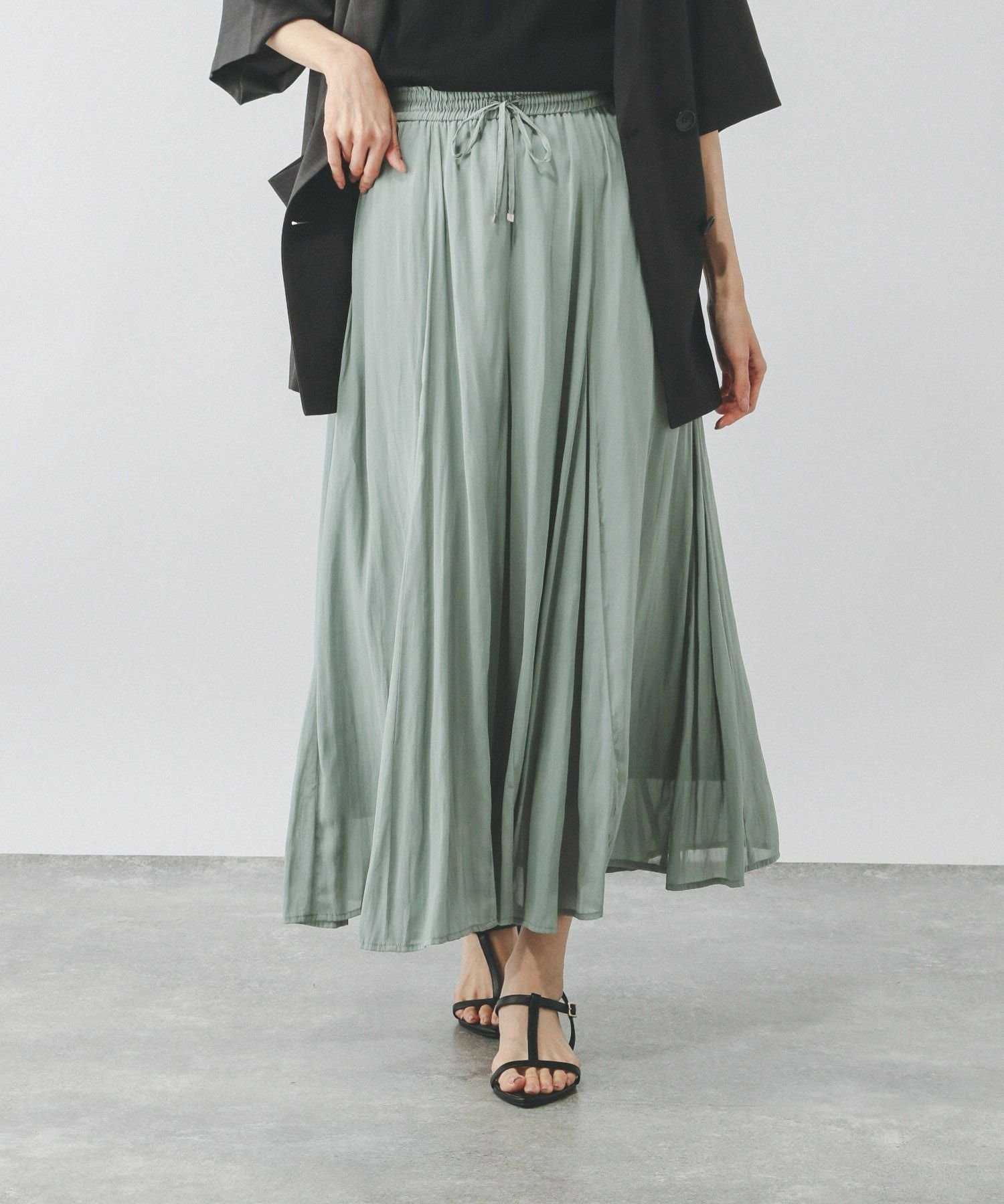 【グローバルワーク/GLOBAL WORK】のエアリーリラックスフレアスカート/147678 インテリア・キッズ・メンズ・レディースファッション・服の通販 founy(ファニー) 　ファッション　Fashion　レディースファッション　Fashion for Women　スカート　Skirts　Aライン・フレアスカート　A-Line & Flared Skirts　シンプル　Simple, Minimal　ジャケット　Jacket, Outerwear　デニム　Denim, Jeans Material　ブルゾン　Blouson, Bomber Jacket　メタル　Metal, Metal Parts　エレガント 上品　Elegant　楽ちん　Easy Fit, Comfortable　ミント73|ID: prp329100004877507 ipo3291000000036384255