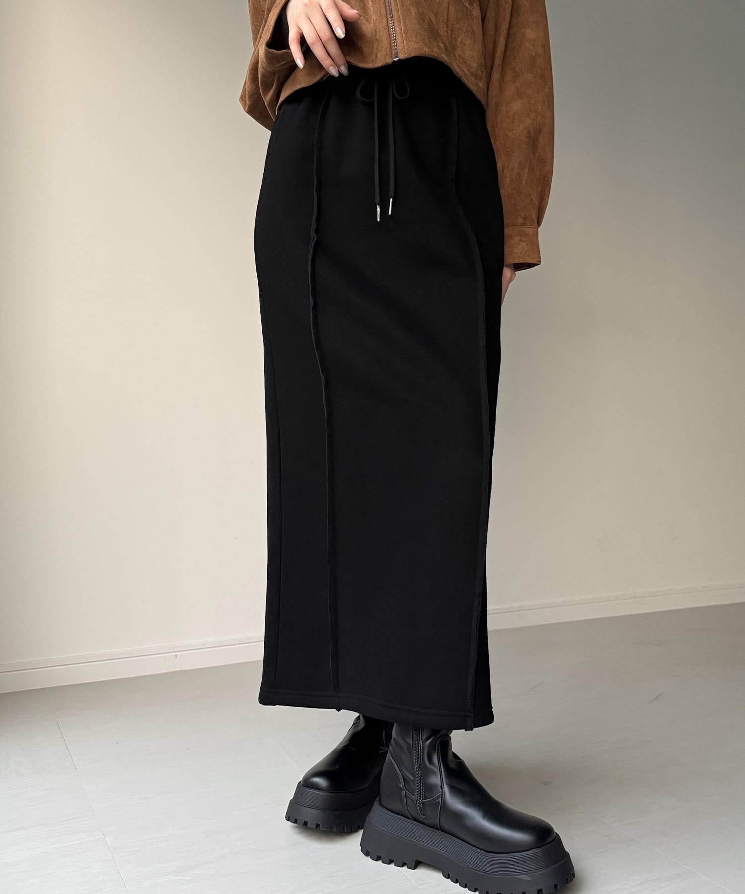 【ジュノア/JUNOAH】の裏起毛フロントラインスウェットスカート 人気、トレンドファッション・服の通販 founy(ファニー) 　ファッション　Fashion　レディースファッション　Fashion for Women　スカート　Skirts　 other-1|ID: prp329100004877514 ipo3291000000036384277