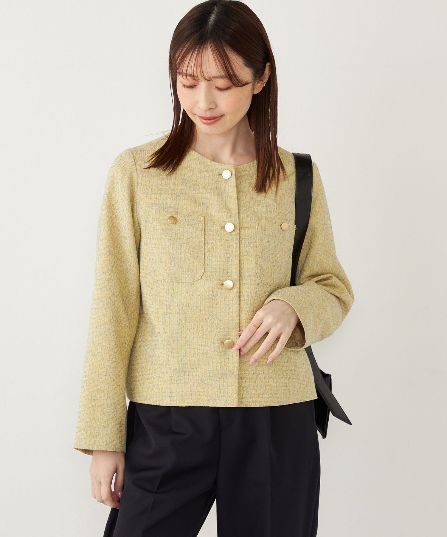 【シップス フォー ウィメン/SHIPS】のSHIPS Colors 手洗い可能 ツイードライク クロップド ジャケット 3 インテリア・キッズ・メンズ・レディースファッション・服の通販 founy(ファニー) ファッション Fashion レディースファッション Fashion for Women アウター Coat / Outerwear Collection レディースジャケット・軽アウター Jackets イエロー Yellow クロップド Cropped, Short Length ジャケット Jacket, Outerwear ツイード Twill, Twill Weave デニム Denim, Jeans Material 人気 Popular, Best Seller バランス Balance, Style Balance メンズ Men's, Menswear アウトレット Outlet / Clearance ビジネス 仕事 通勤 Business / Work / Commuting イエロー|ID: prp329100004878452 ipo3291000000036394123