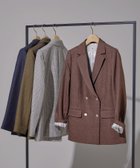 【エヌ ナチュラルビューティーベーシック/N.Natural Beauty basic】のダブルブレストテーラードジャケット 人気、トレンドファッション・服の通販 founy(ファニー) ファッション Fashion レディースファッション Fashion for Women アウター Coat / Outerwear Collection レディースジャケット・軽アウター Jackets テーラードジャケット / 通勤・きれいめスタイル Tailored Jackets & Blazers おすすめ Recommended / Our Picks ストライプ Stripe, Striped Pattern チェック Check, Plaid, Tartan トレンド Trend, Trending Now フロント Front, Front Design メランジ Melange, Mixed Yarn 無地 Plain, Solid Color thumbnail ブラウンミックス2|ID: prp329100004878486 ipo3291000000036394694