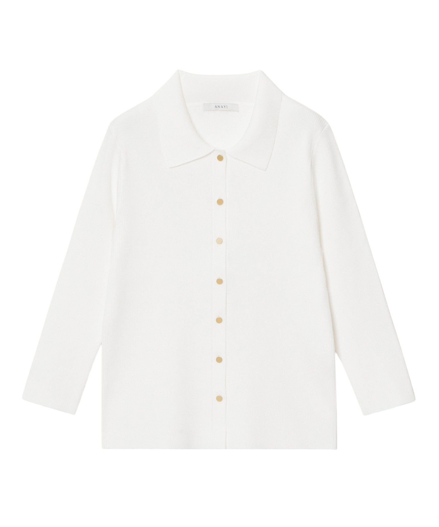 【アナイ/ANAYI】の襟付きリブカーディガン インテリア・キッズ・メンズ・レディースファッション・服の通販 founy(ファニー) 　ファッション　Fashion　レディースファッション　Fashion for Women　トップス・カットソー　Cut & Sew Tops　カーディガン・羽織り　Layered Style Cardigans　イエロー　Yellow　ストレッチ　Stretch, Stretchy Fabric　スマート　Smart, Elegant　トレンド　Trend, Trending Now　S/S・春夏　SS, Spring/Summer, Warm Season　再入荷　Restock / Back in Stock　夏　Summer　white|ID: prp329100004878509 ipo3291000000036395309