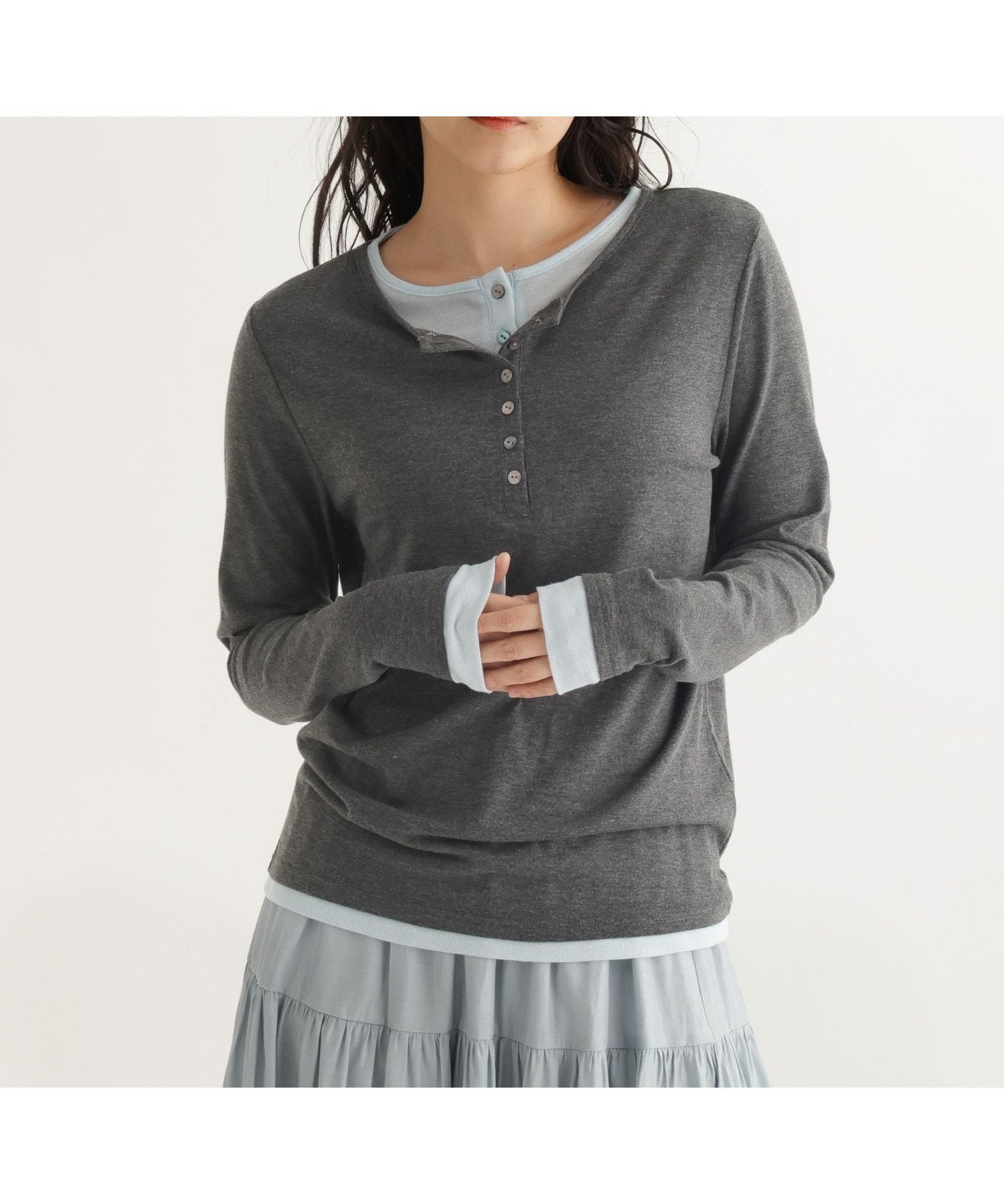 【スタディオ クリップ/studio CLIP】の【daily CLIP】レイヤードヘンリープルオーバー インテリア・キッズ・メンズ・レディースファッション・服の通販 founy(ファニー) ファッション Fashion レディースファッション Fashion for Women トップス・カットソー Cut & Sew Tops カジュアルプルオーバー・ニットトップス Pullovers & Knit Tops / Casual Pullovers おすすめ Recommended / Our Picks インナー Innerwear カーゴパンツ Cargo Pants, Utility Pants カーディガン Cardigan, Knitwear トレンド Trend, Trending Now フェミニン Feminine, Girly フロント Front, Front Design ベスト Vest, Waistcoat ベーシック Basic, Essential リラックス Relax, Relaxed Fit ワイド Wide, Wide Fit 今季 This Season, Current Season チャコール18|ID: prp329100004878520 ipo3291000000036395588