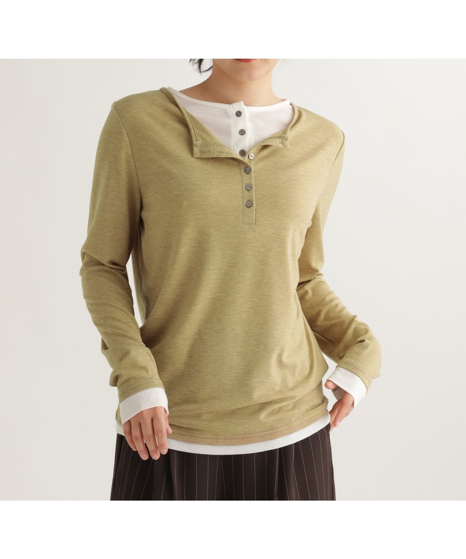 【スタディオ クリップ/studio CLIP】の【daily CLIP】レイヤードヘンリープルオーバー インテリア・キッズ・メンズ・レディースファッション・服の通販 founy(ファニー) ファッション Fashion レディースファッション Fashion for Women トップス・カットソー Cut & Sew Tops カジュアルプルオーバー・ニットトップス Pullovers & Knit Tops / Casual Pullovers おすすめ Recommended / Our Picks インナー Innerwear カーゴパンツ Cargo Pants, Utility Pants カーディガン Cardigan, Knitwear トレンド Trend, Trending Now フェミニン Feminine, Girly フロント Front, Front Design ベスト Vest, Waistcoat ベーシック Basic, Essential リラックス Relax, Relaxed Fit ワイド Wide, Wide Fit 今季 This Season, Current Season イエロー60|ID: prp329100004878520 ipo3291000000036395590