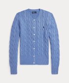 【ラルフローレン/RALPH LAUREN】のケーブルニット コットン クルーネック カーディガン 人気、トレンドファッション・服の通販 founy(ファニー) ファッション Fashion レディースファッション Fashion for Women トップス・カットソー Cut & Sew Tops ニット Knit Tops & Sweaters カーディガン・羽織り Layered Style Cardigans カフス Cuff Design カーディガン Cardigan, Knitwear スリム Slim, Slim Fit フィット Fit, Slim Fit リブニット Rib Knit, Ribbed Knit 長袖 Long Sleeve, Full Sleeve thumbnail 400ブルー|ID: prp329100004878522 ipo3291000000036395628