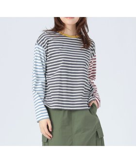 【ビームス ハート/BEAMS HEART】のリンガー ボーダー Tシャツ 人気、トレンドファッション・服の通販 founy(ファニー) ファッション Fashion レディースファッション Fashion for Women トップス・カットソー Cut & Sew Tops シャツ・ブラウス・オフィスカジュアル Elegant Blouses & Button-Ups ロングTシャツ・Tシャツ Longline T-Shirts & Tees おすすめ Recommended / Our Picks インナー Innerwear カーディガン Cardigan, Knitwear ショルダー Shoulder, Shoulder Strap シンプル Simple, Minimal デニム Denim, Jeans Material ドロップ Drop Shoulder, Dropped Style パイピング Piping, Trim Design ボーダー Border, Stripe 定番 Standard, Basic Item |ID:prp329100004878545