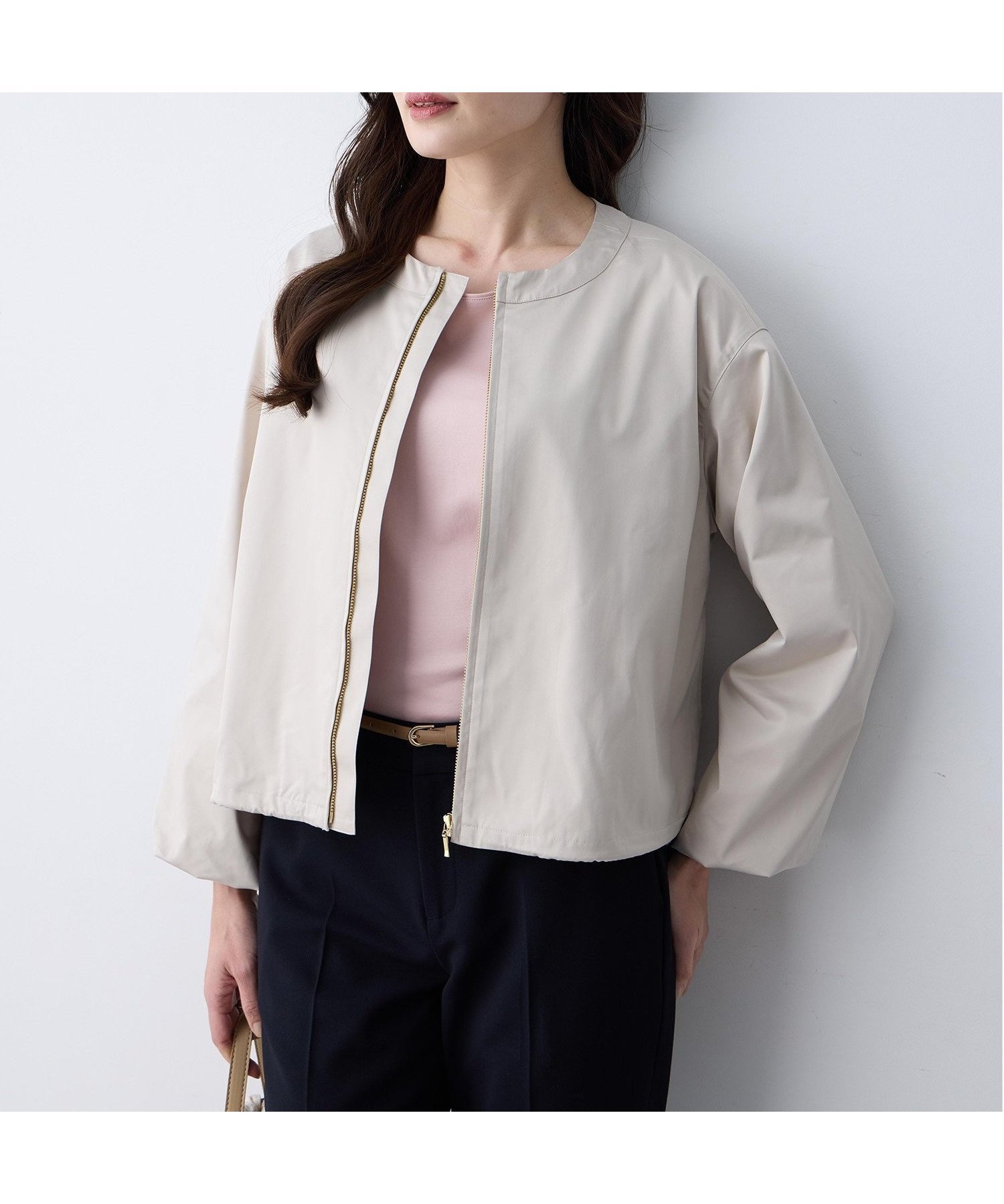 【エーシーデザインバイアルファキュービック/A/C DESIGN BY ALPHACUBIC】のノーカラーブルゾン 人気、トレンドファッション・服の通販 founy(ファニー) ファッション Fashion レディースファッション Fashion for Women アウター Coat / Outerwear Collection ブルゾンジャケット・スポーティアウター Blouson Jackets おすすめ Recommended / Our Picks シンプル Simple, Minimal ブルゾン Blouson, Bomber Jacket other-1|ID: prp329100004879308 ipo3291000000036408761