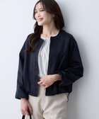 【エーシーデザインバイアルファキュービック/A/C DESIGN BY ALPHACUBIC】のノーカラーブルゾン 人気、トレンドファッション・服の通販 founy(ファニー) ファッション Fashion レディースファッション Fashion for Women アウター Coat / Outerwear Collection ブルゾンジャケット・スポーティアウター Blouson Jackets おすすめ Recommended / Our Picks シンプル Simple, Minimal ブルゾン Blouson, Bomber Jacket thumbnail ネイビー|ID: prp329100004879308 ipo3291000000036408763