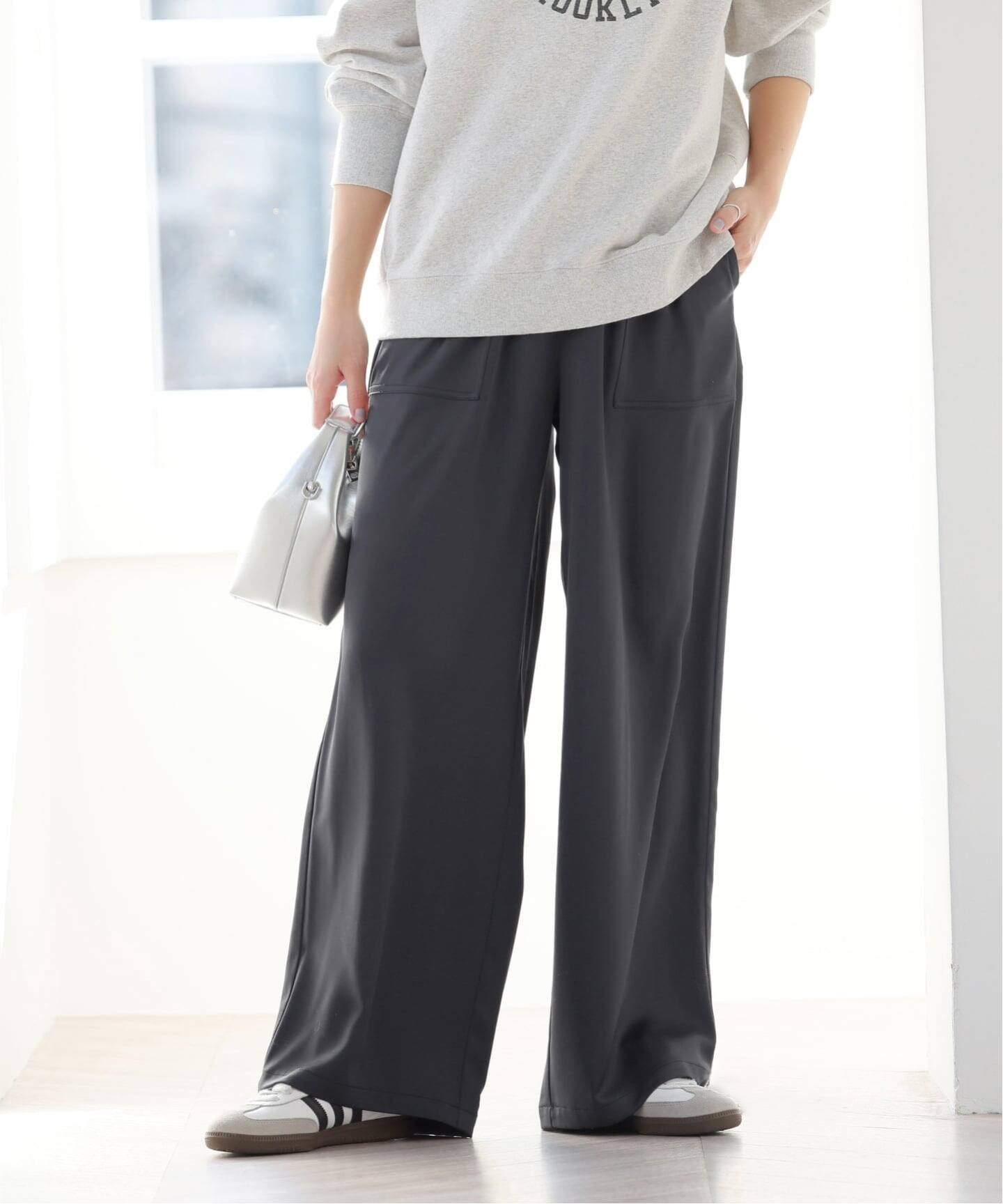 【ジャーナルスタンダード レリューム/JOURNAL STANDARD relume】の《追加2》サテンベイカーパンツ インテリア・キッズ・メンズ・レディースファッション・服の通販 founy(ファニー) 　ファッション　Fashion　レディースファッション　Fashion for Women　パンツ　Pants & Trousers　2026年　2026　サテン　Satin, Glossy Fabric　ストレート　Straight, Straight Cut　リラックス　Relax, Relaxed Fit　エレガント 上品　Elegant　ブラック A|ID: prp329100004879338 ipo3291000000036408877