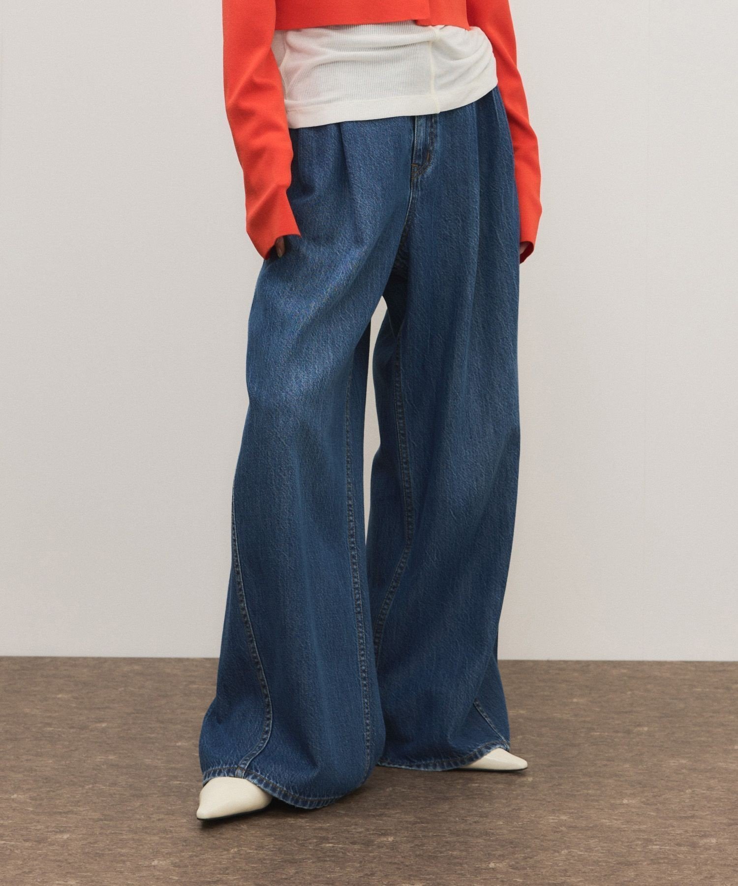 【アダム エ ロペ/ADAM ET ROPE'】のイージータックワイドデニム 人気、トレンドファッション・服の通販 founy(ファニー) 　ファッション　Fashion　レディースファッション　Fashion for Women　ウォッシュ　Washed Finish　デニム　Denim, Jeans Material　バランス　Balance, Style Balance　フレア　Flare, Flared　ポケット　Pocket, Pocket Detail　リネン　Linen, Linen Fabric　リラックス　Relax, Relaxed Fit　ワイド　Wide, Wide Fit　おすすめ　Recommended / Our Picks　2026年　2026　 other-1|ID: prp329100004879343 ipo3291000000036408891