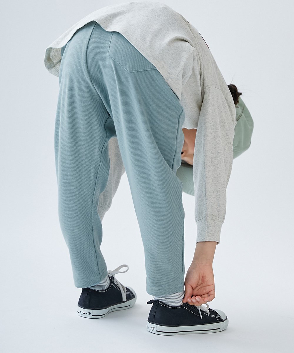 【デビロック/devirock / KIDS】のウルトラストレッチ サルエルパンツ(綿95%やわらかタッチ) ロングパンツ 25AW インテリア・キッズ・メンズ・レディースファッション・服の通販 founy(ファニー) 　ファッション　Fashion　キッズファッション　Fashion for Kids　ボトムス　Bottoms　ストレッチ　Stretch, Stretchy Fabric　スマート　Smart, Elegant　チェック　Check, Plaid, Tartan　ハンカチ　Handkerchief, Hanky　フィット　Fit, Slim Fit　ポケット　Pocket, Pocket Detail　ロング　Long, Long-Length　おすすめ　Recommended / Our Picks　2025年　2025　2025-2026秋冬・A/W　Autumn/Winter 2025–26 AW25–26　ダスティブルー|ID: prp329100004880323 ipo3291000000036423868