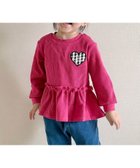 【エフオー オンラインストア/F.O.Online Store / KIDS】の【新色追加】ワッフルペプラムハートモチーフTシャツ 人気、トレンドファッション・服の通販 founy(ファニー) ファッション Fashion キッズファッション Fashion for Kids ペプラム Peplum, Flared Hem 長袖 Long Sleeve, Full Sleeve thumbnail ローズピンク|ID: prp329100004880334 ipo3291000000036424030