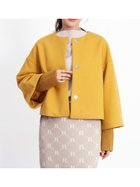 【ヴァン/Vin】のリブスリーブショートコート 人気、トレンドファッション・服の通販 founy(ファニー) ファッション Fashion レディースファッション Fashion for Women アウター Coat / Outerwear Collection コート・ロングコート・ピーコート Long Coats, Peacoats & More インナー Innerwear カーディガン Cardigan, Knitwear コンパクト Compact, Small Size ショート Short, Short Length シンプル Simple, Minimal バランス Balance, Style Balance ロング Long, Long-Length ワイド Wide, Wide Fit エレガント 上品 Elegant thumbnail マスタード|ID: prp329100004880388 ipo3291000000036424938